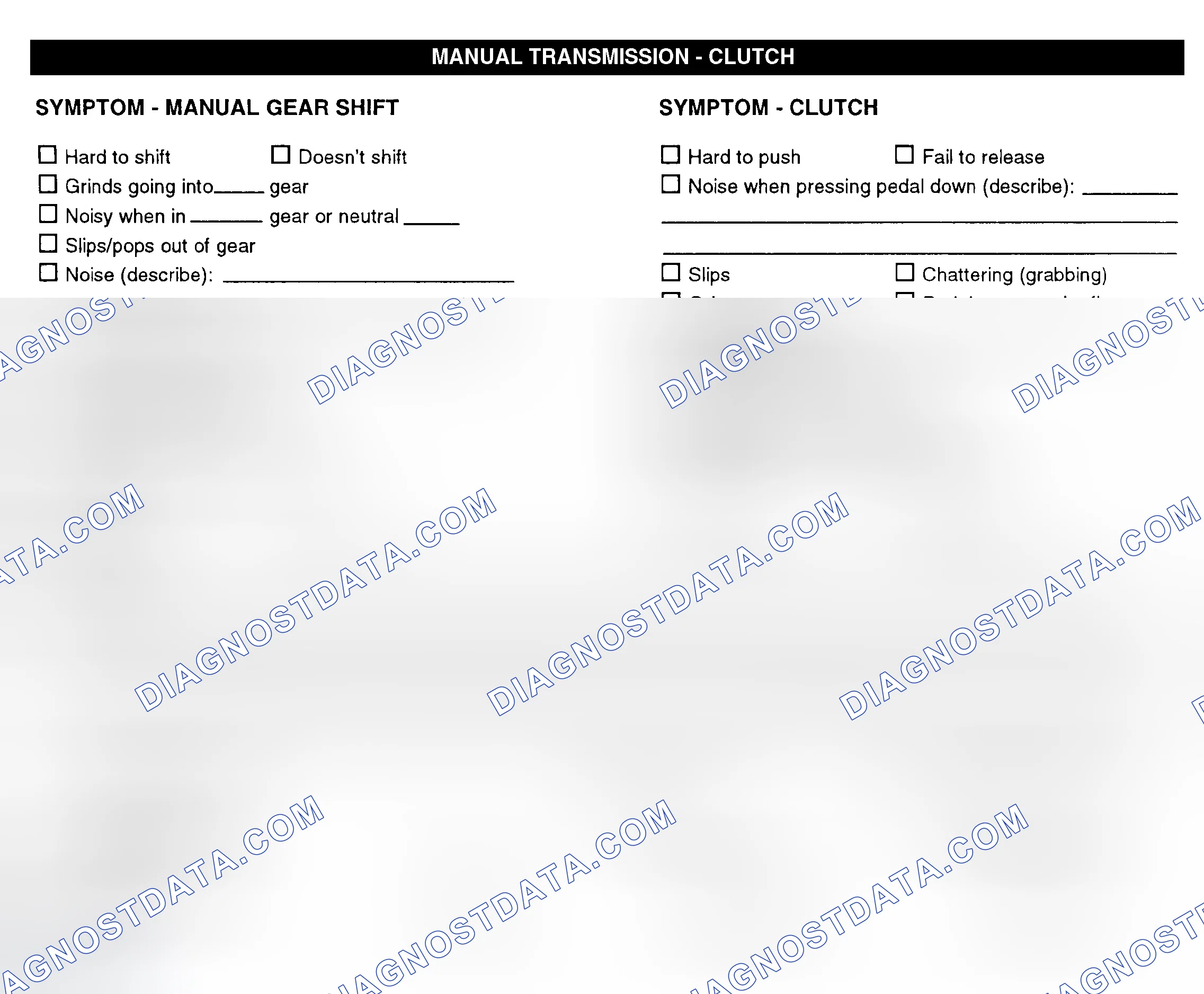 Scheme 10: Manual Transmission & Clutch