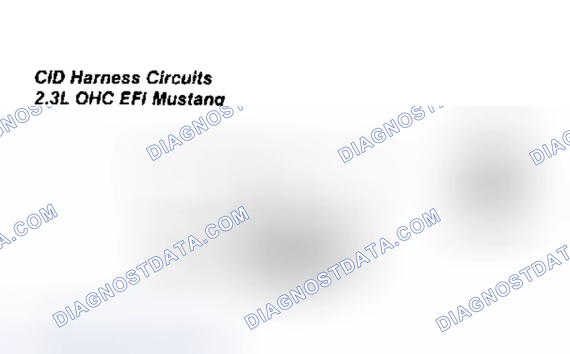 Scheme 39: CID Harness Circuits (Mustang 2.3L)