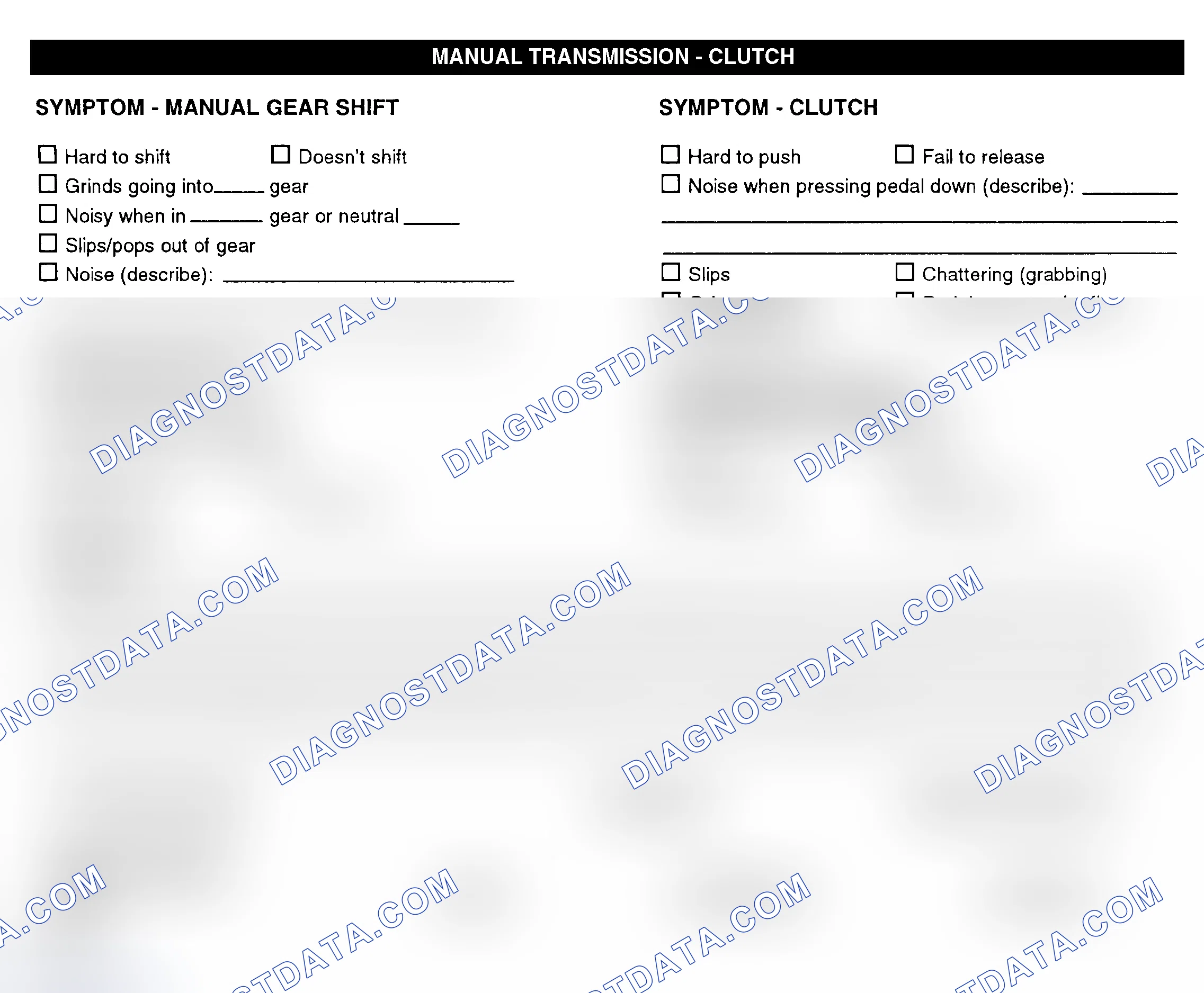 Scheme 10: Manual Transmission & Clutch