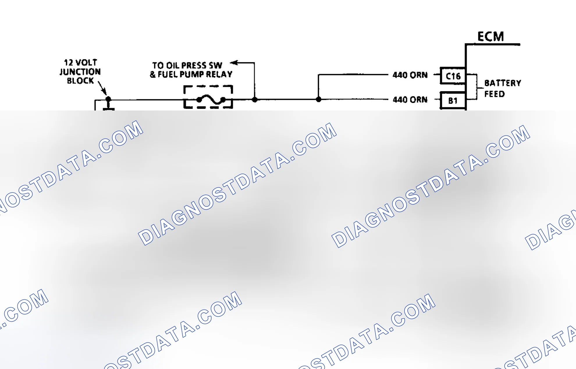 Scheme 4: Fuel Injection Diagnostic Circuit Schematic (Except 4.3L Turbo & Models With 4L80-E Transmission)