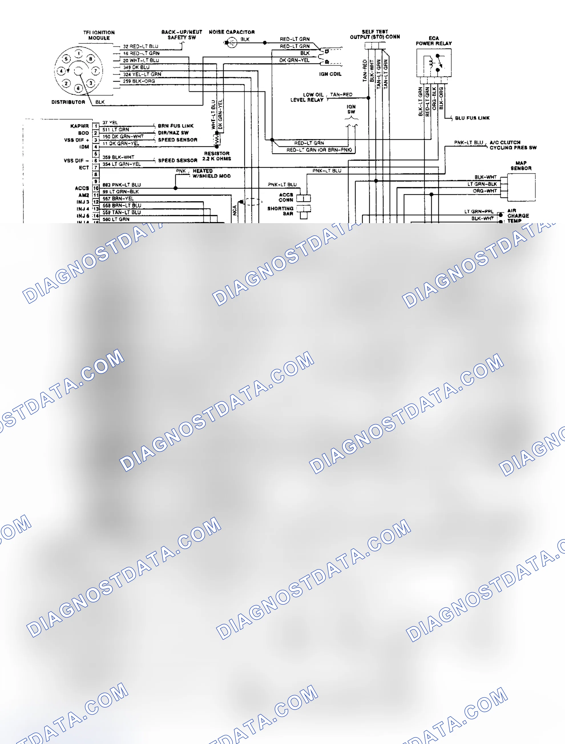 Scheme 232: SEFI EEC-IV Wiring Diagram (Crown Victoria & Grand Marquis)