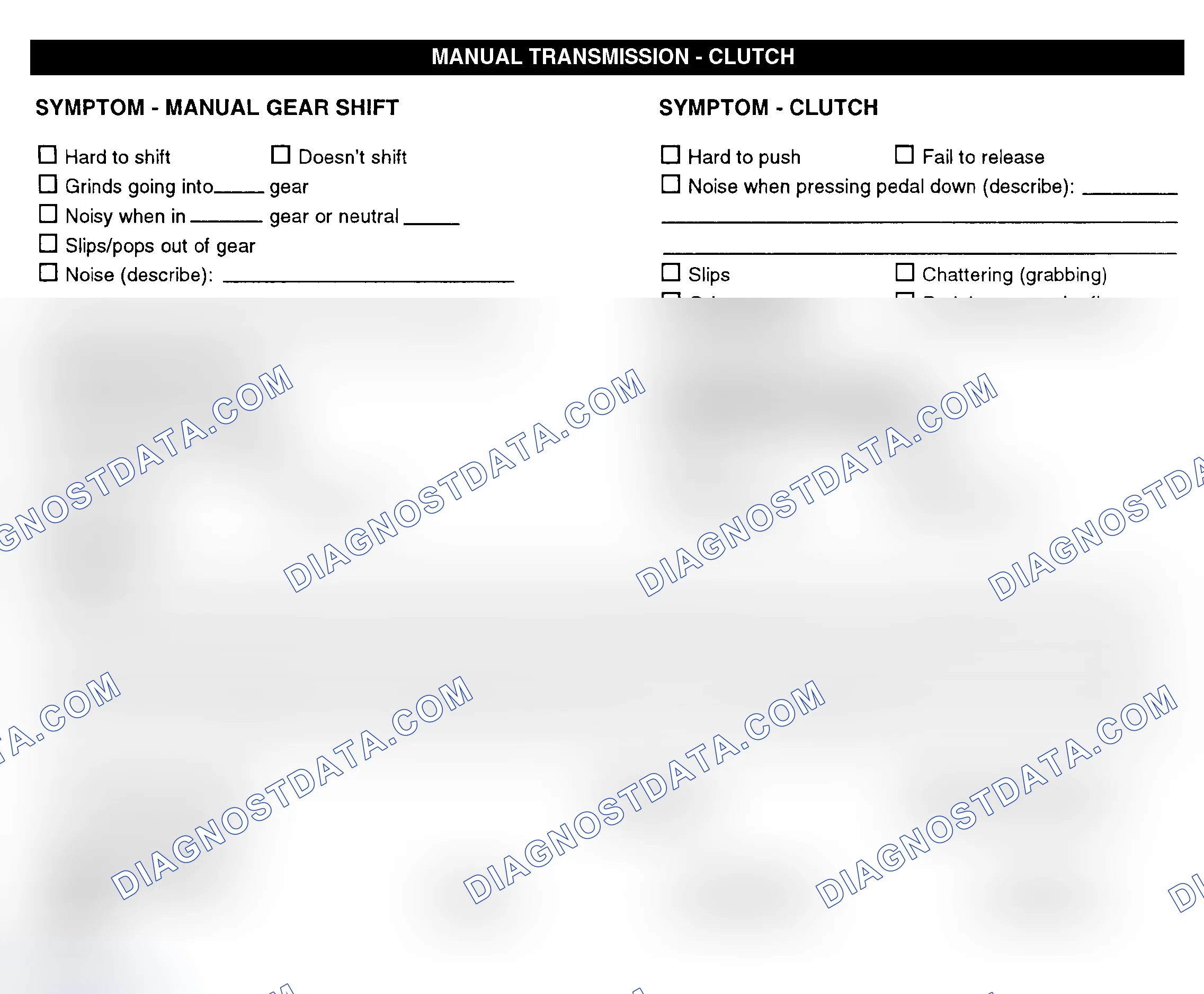 Scheme 10: Manual Transmission & Clutch