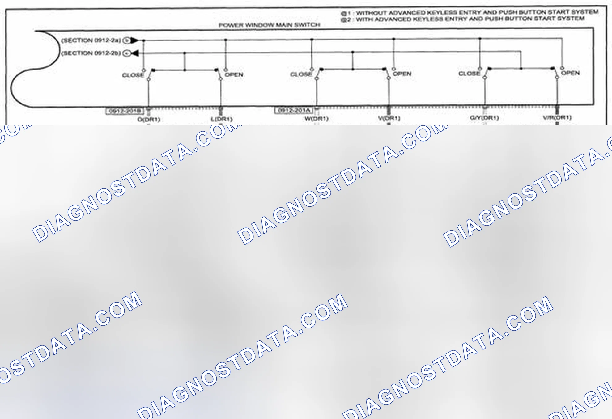 Scheme 236: Power Window System Wiring Diagram - 0912-2c (1 Of 2)
