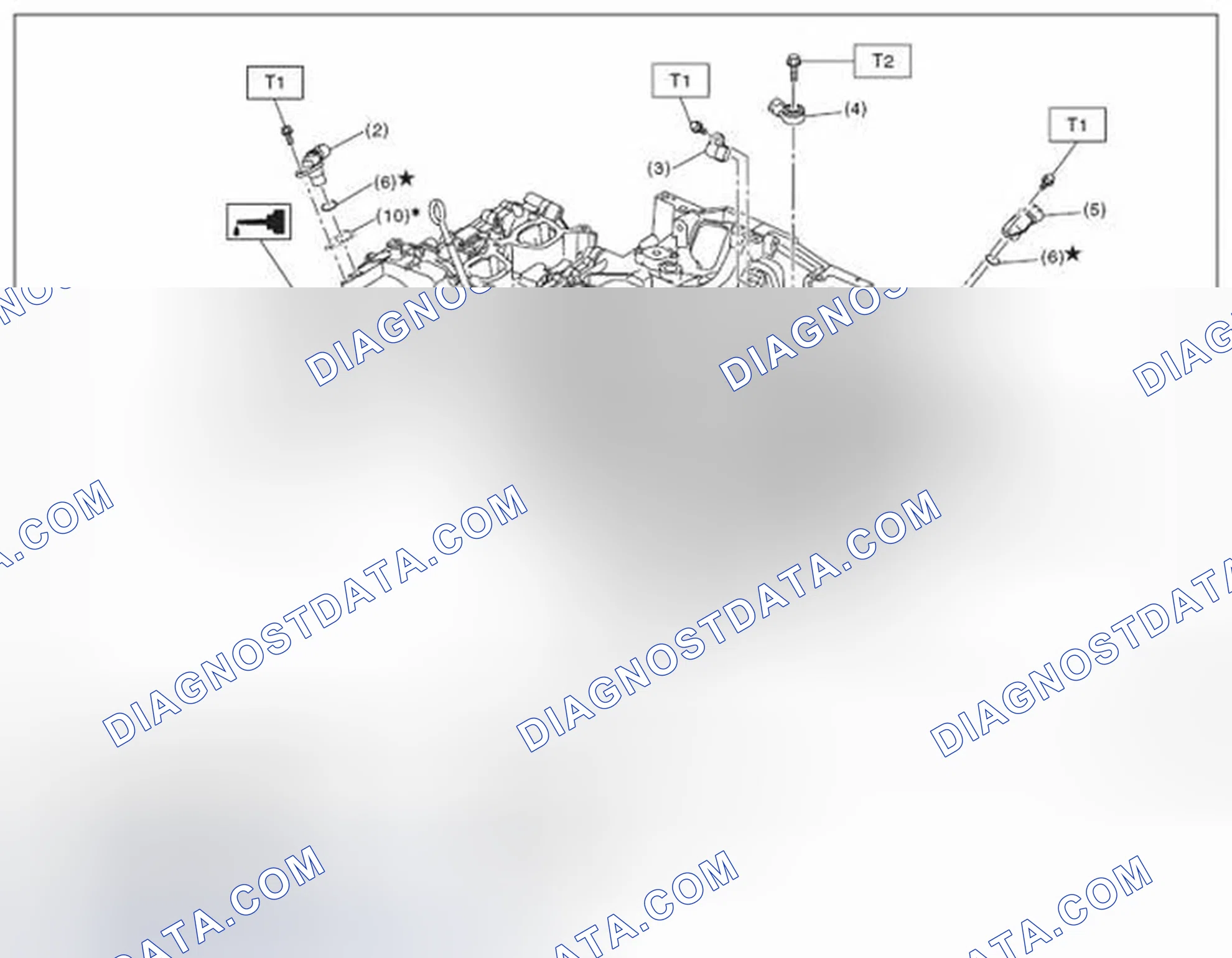 Scheme 100: CRANKSHAFT POSITION, CAMSHAFT POSITION AND KNOCK SENSORS