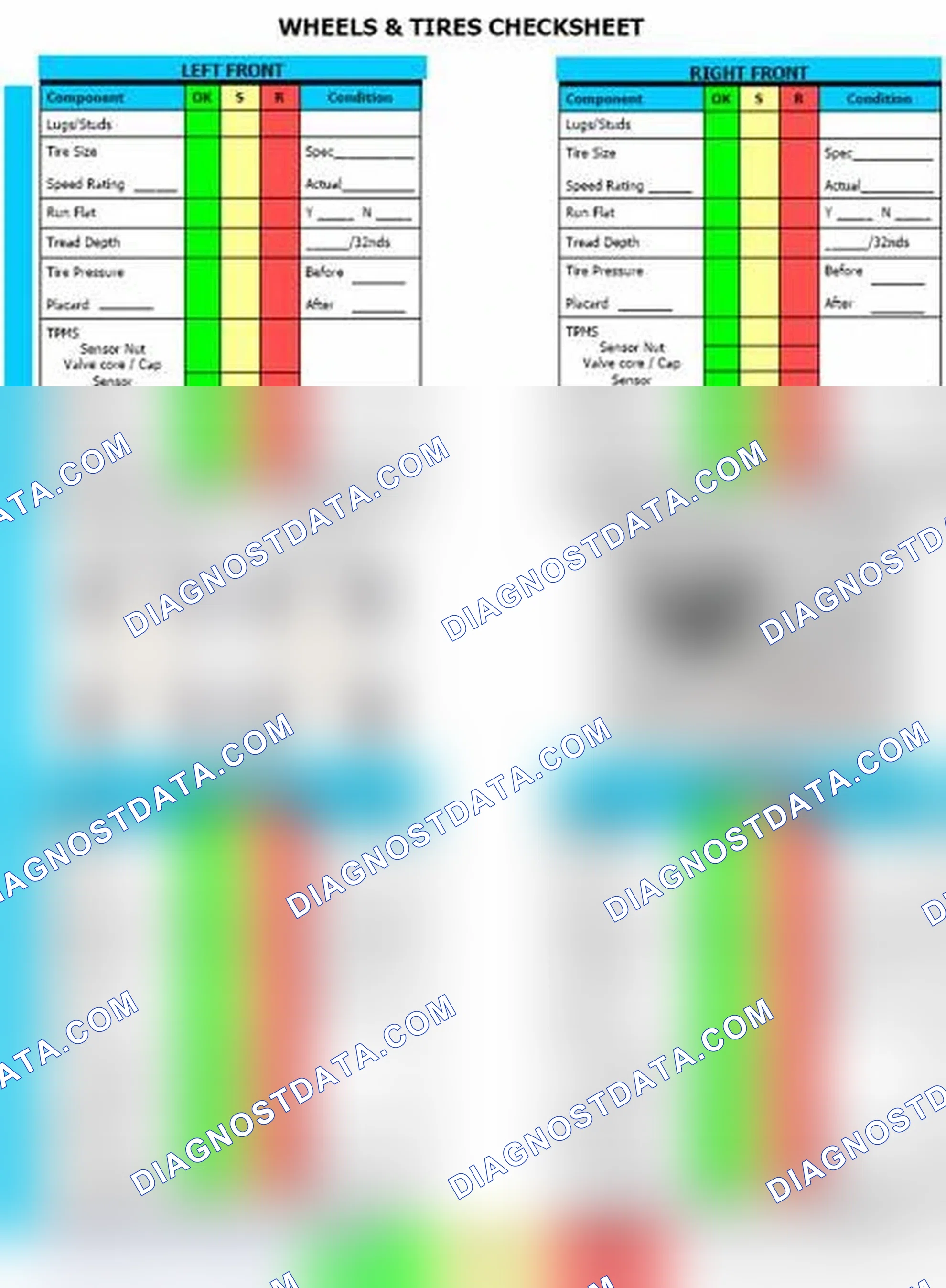 Scheme 35: Wheels & Tires Checksheet (2 Of 2)