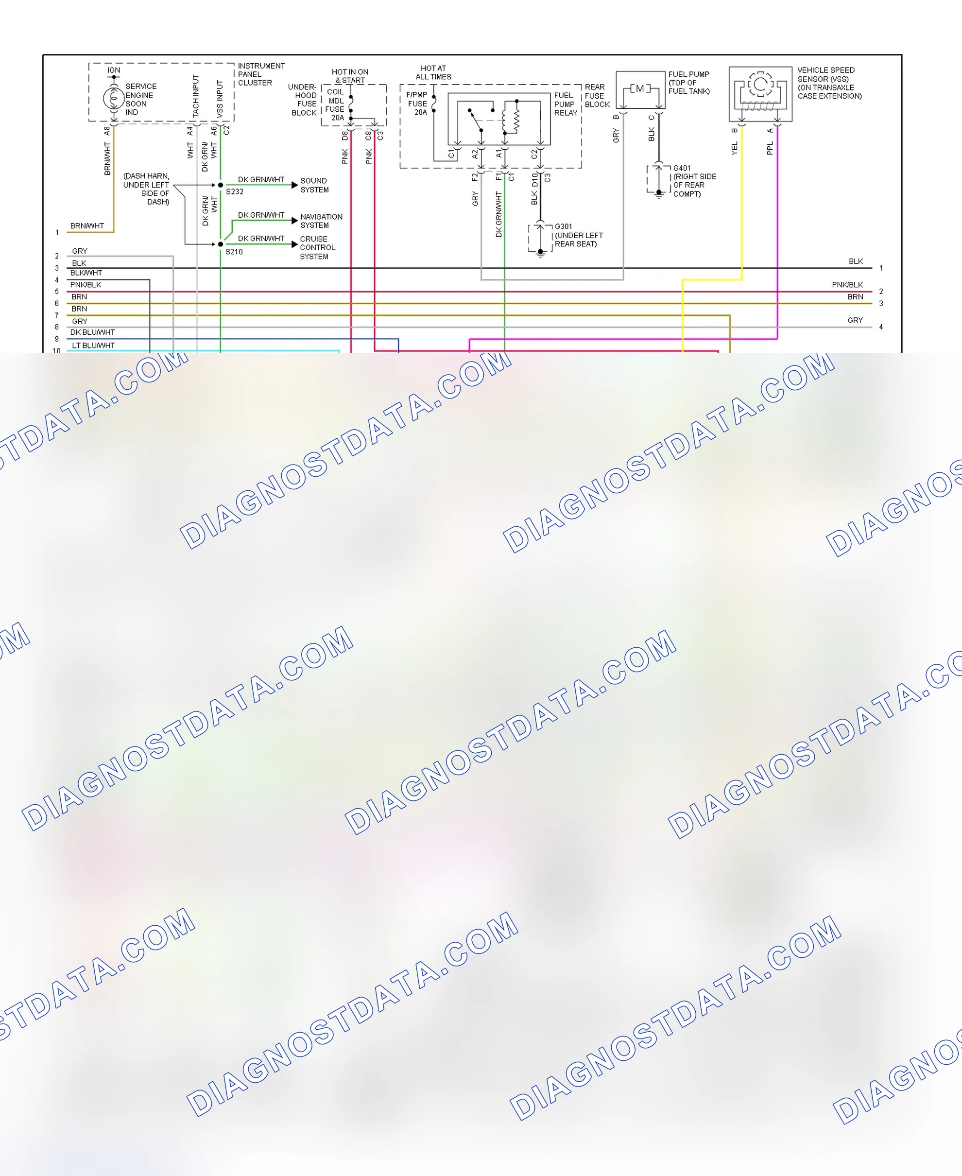 Scheme 212: PCM Wiring Diagram (Seville - 4.6L - 3 Of 5)