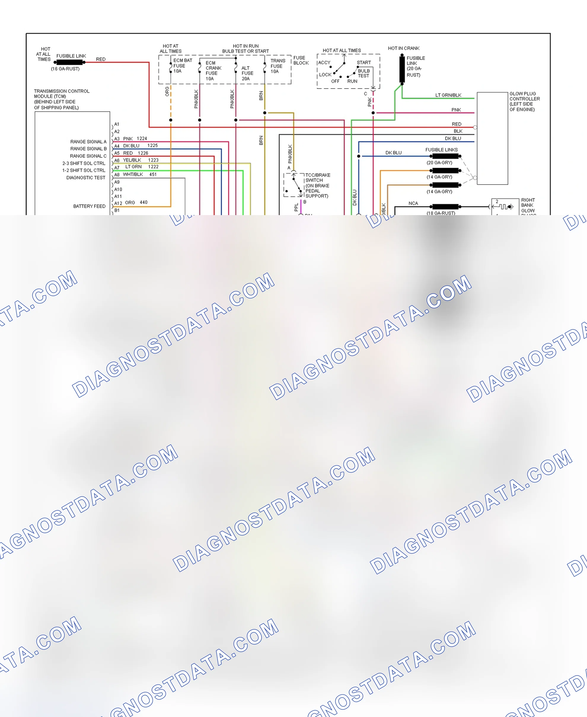 Scheme 237: Wiring Diagram ("P" Series - 6.5L VIN Y A/T)