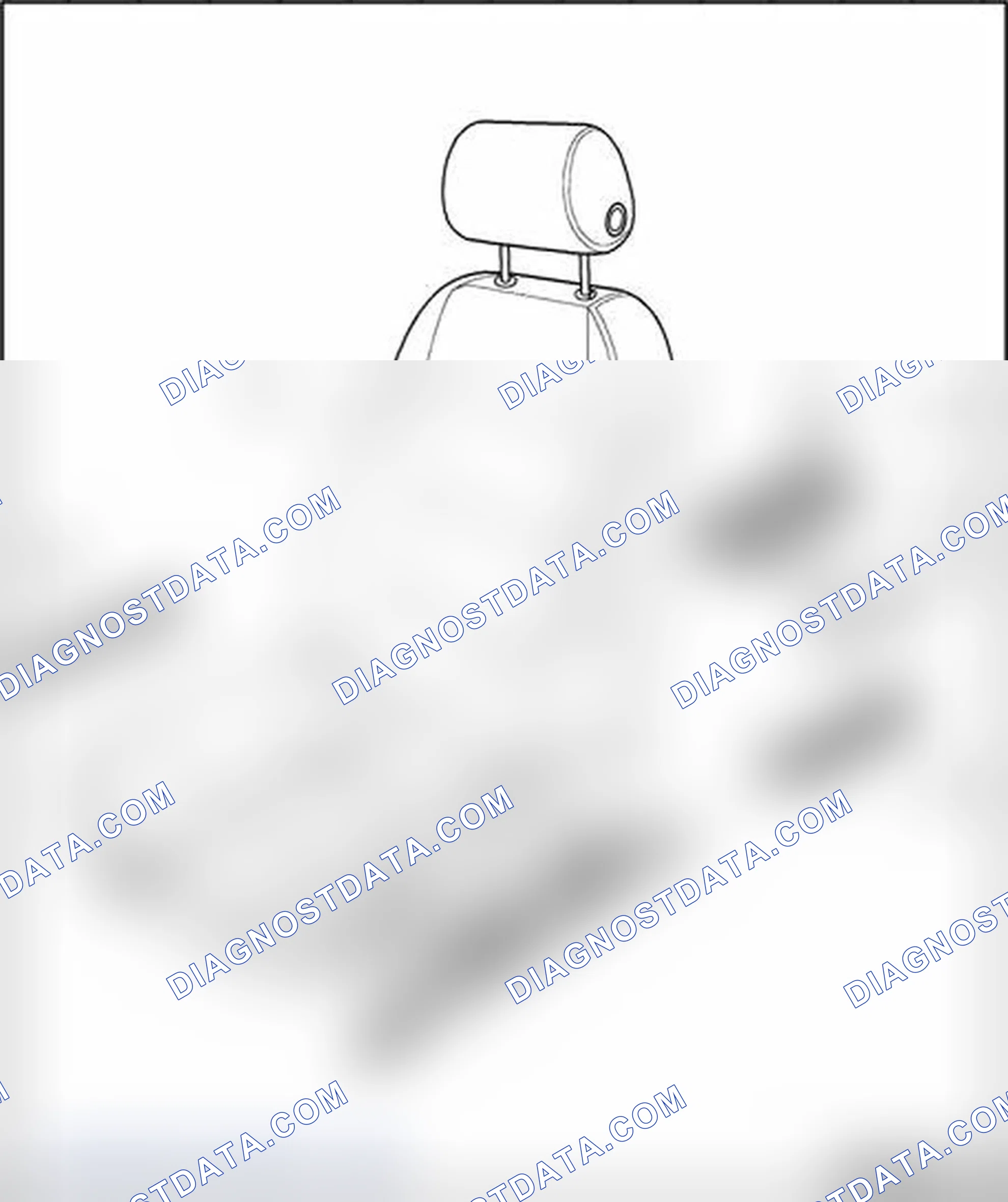 Scheme 214: Rear seat rail cover, assembly overview