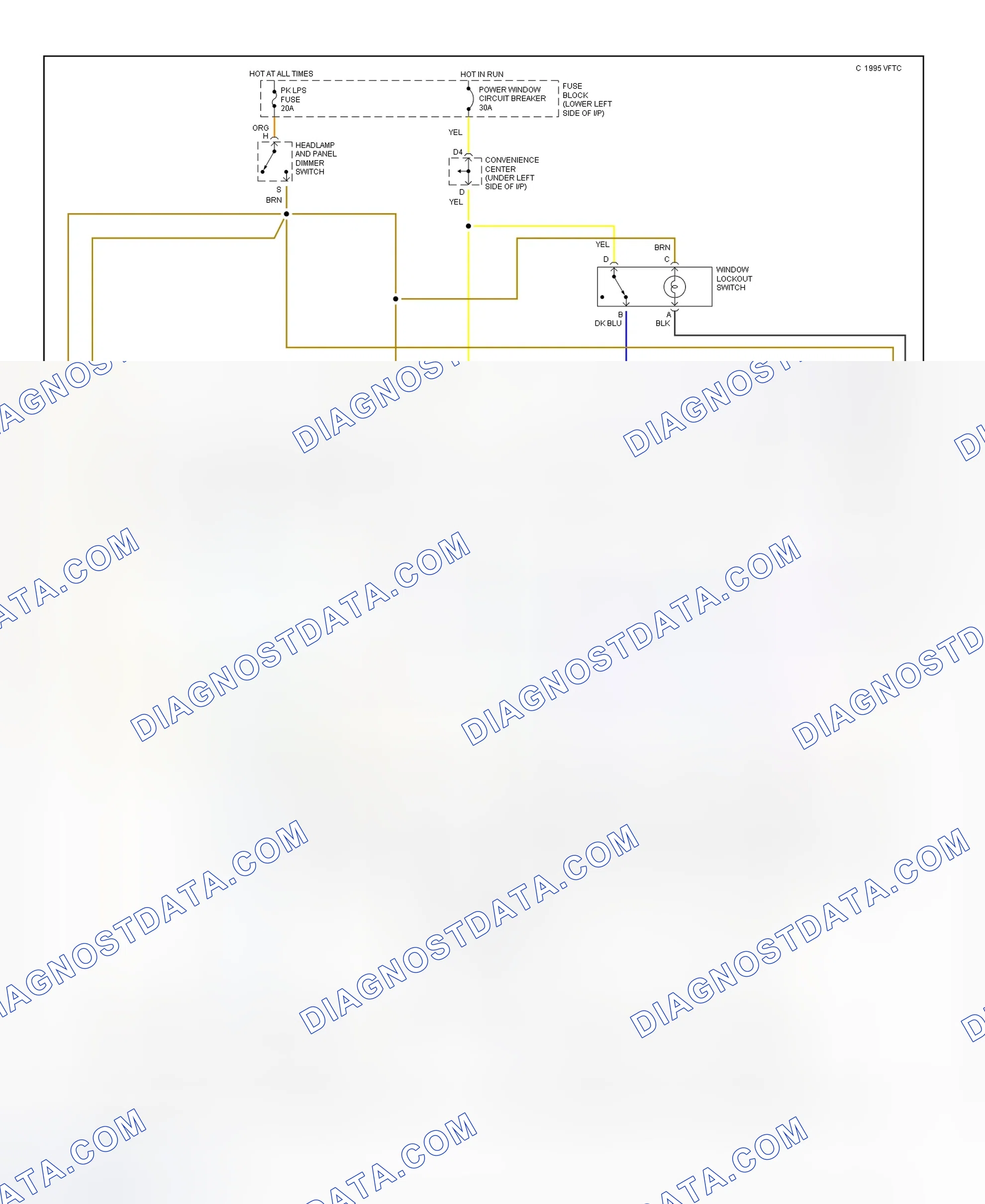 Scheme 2: Power Window Wiring Diagram (4 Door)