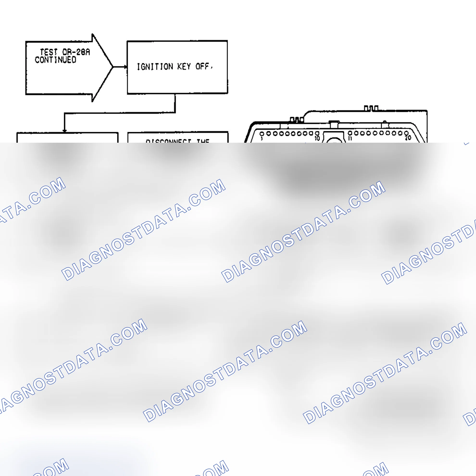 Scheme 670: Test DR-28A Code 35, (2 of 2) Radiator Fan Relay Circuit