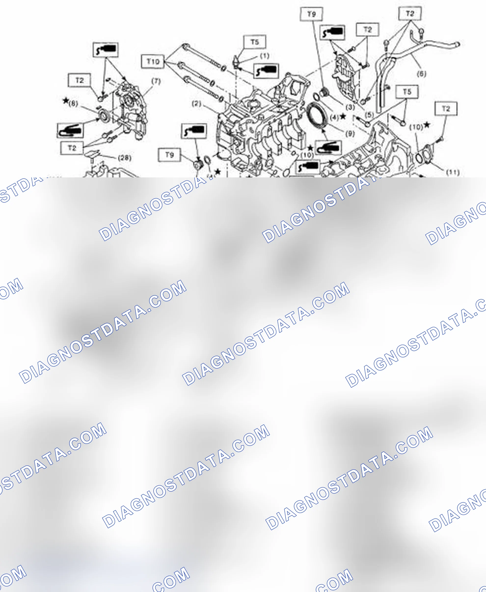 Scheme 498: Identifying Cylinder Block Components With Torque Specification