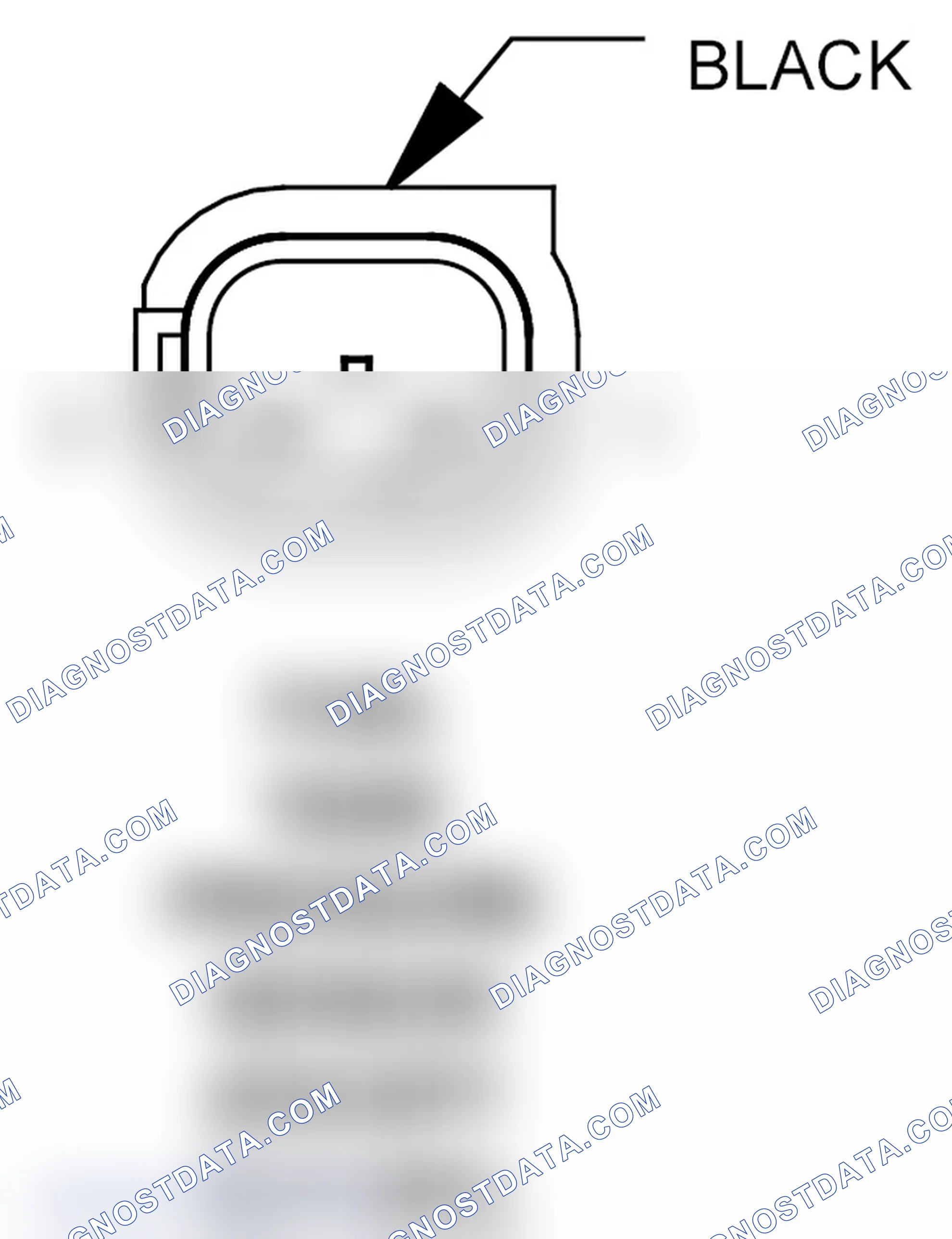 Scheme 134: Fuel Tank Pressure Sensor (Except Export) Connector End View