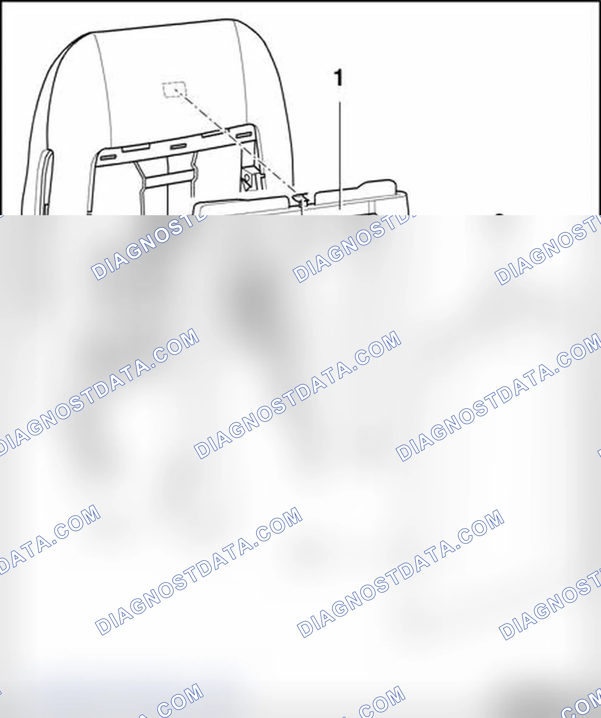 Scheme 239: Backrest cover panel, assembly overview