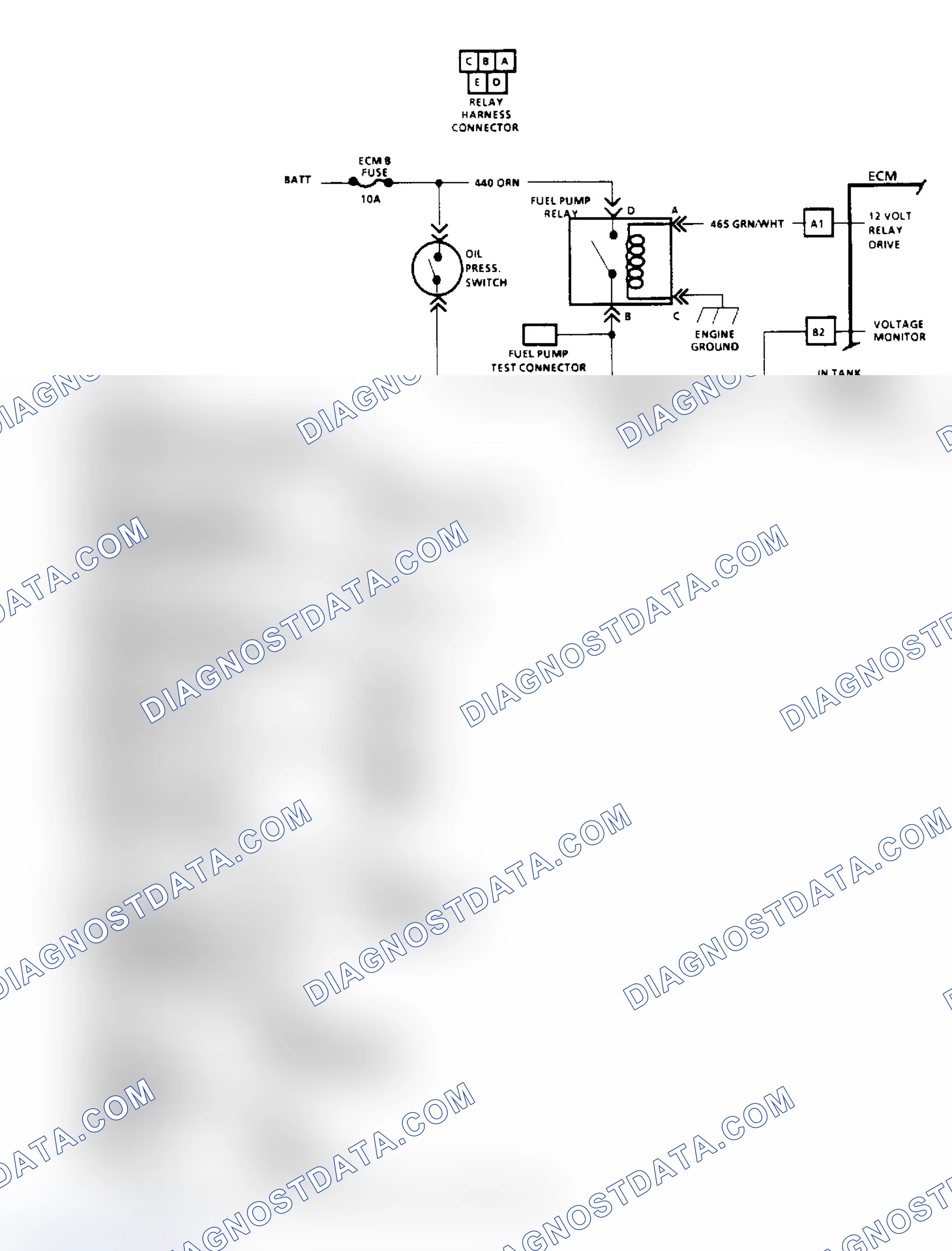Scheme 58: Chart A5, Fuel Pump Relay Ckt Diagnosis ("M" & "S/T" Series)