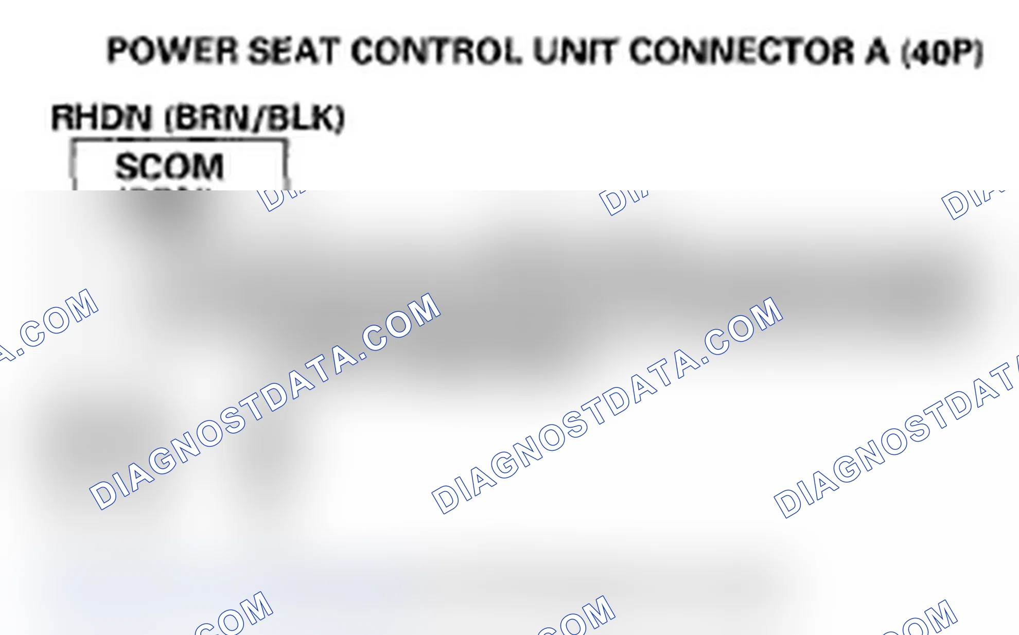 Scheme 56: DTC B1847: Power Seat Rear Up-Down Switch Circuit Malfunction