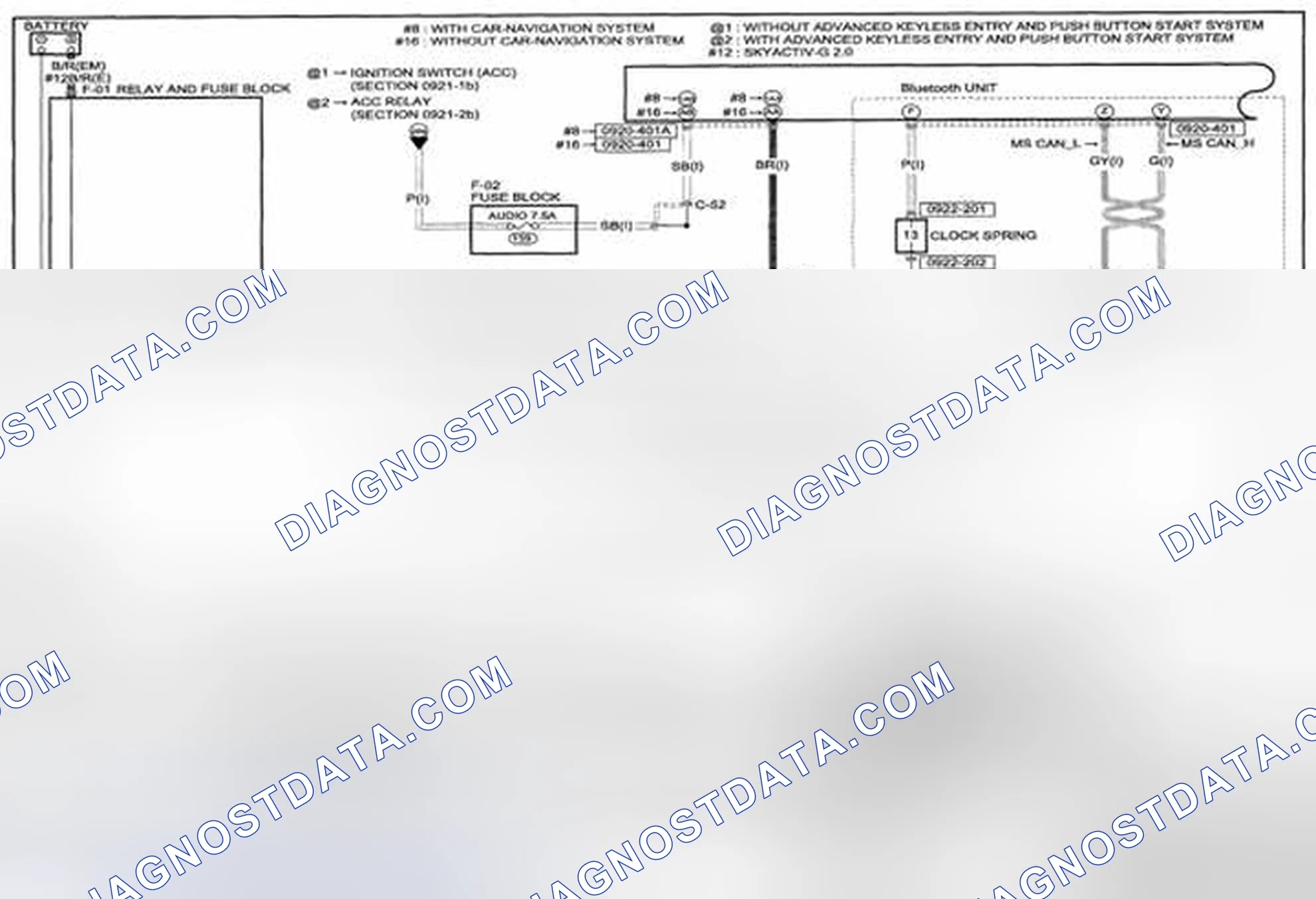 Scheme 369: Bluetooth System (Hands-Free Telephone System) Wiring Diagram - 0920-4a (1 Of 2)