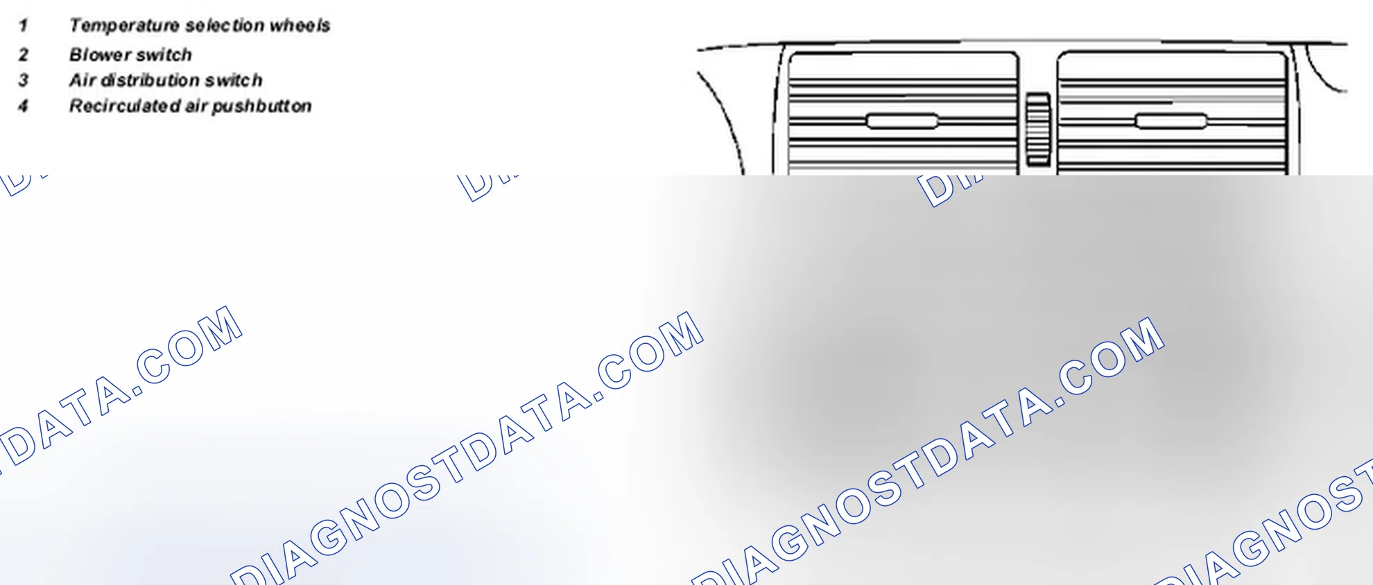 Scheme 153: Automatic heater pushbutton control module position/function - GF83.25-P-2000A