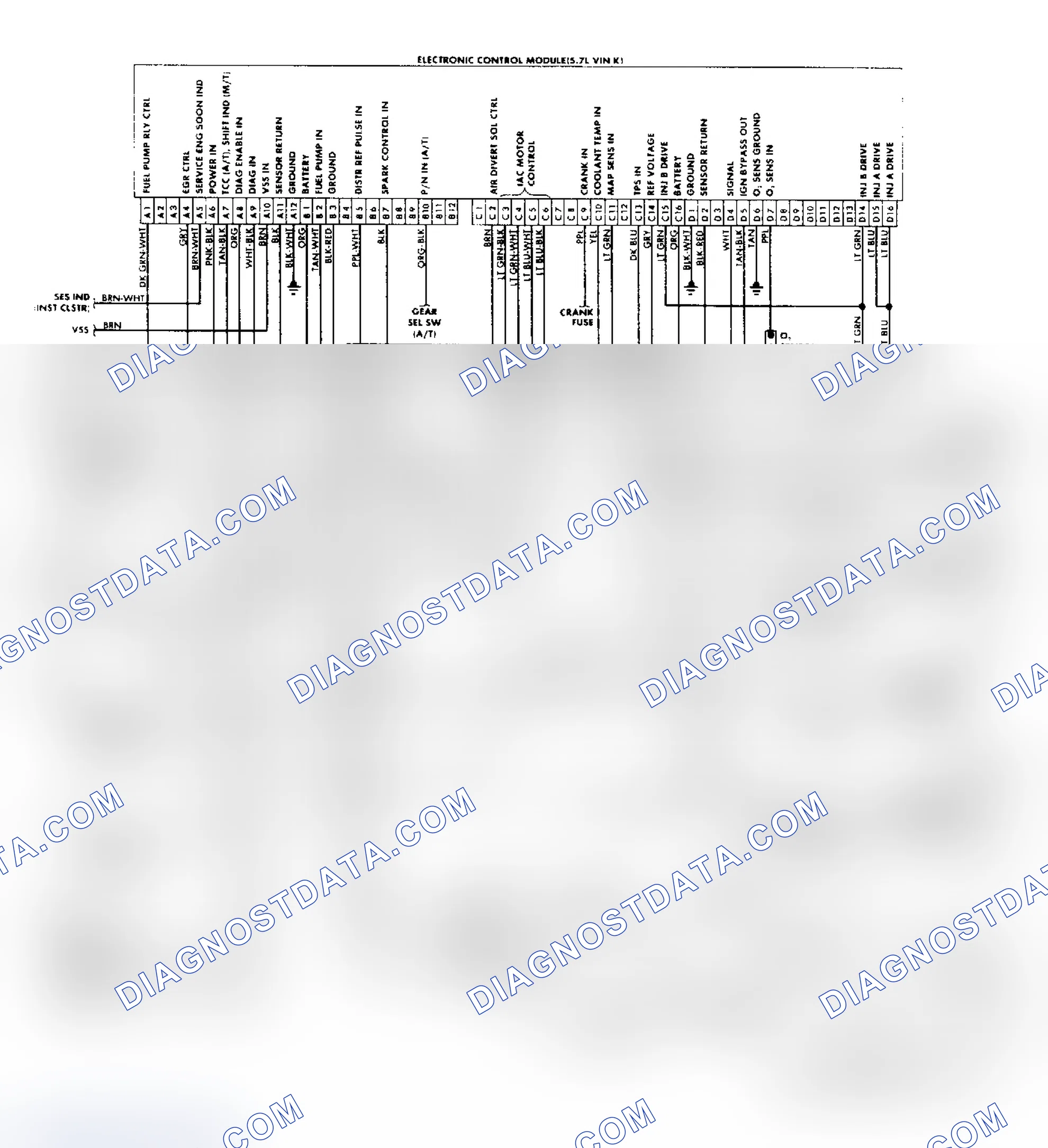 Scheme 184: "P" Series Vans (5.7L) Wiring Diagram