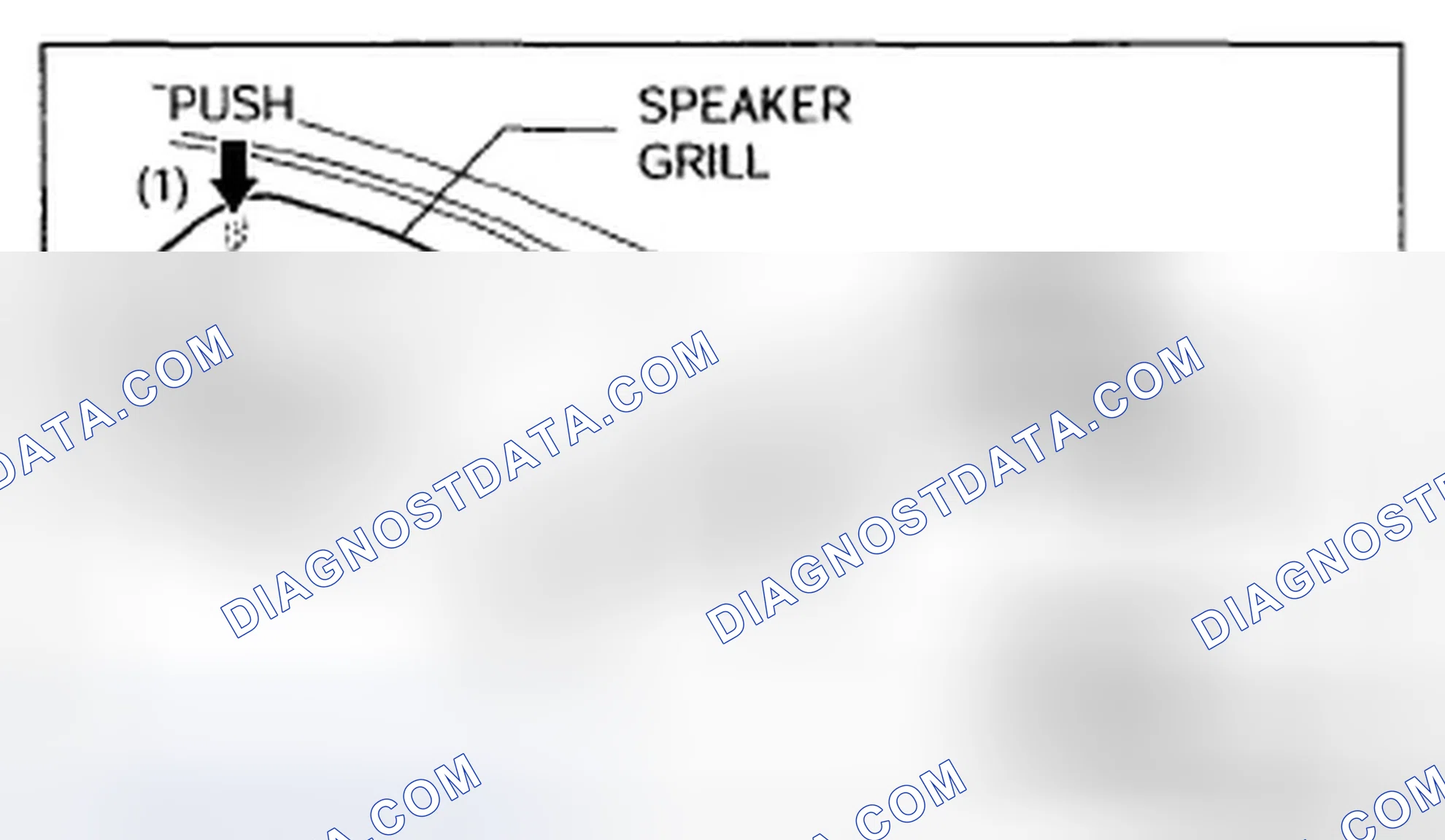 Scheme 42: Speaker Grille Removal Note