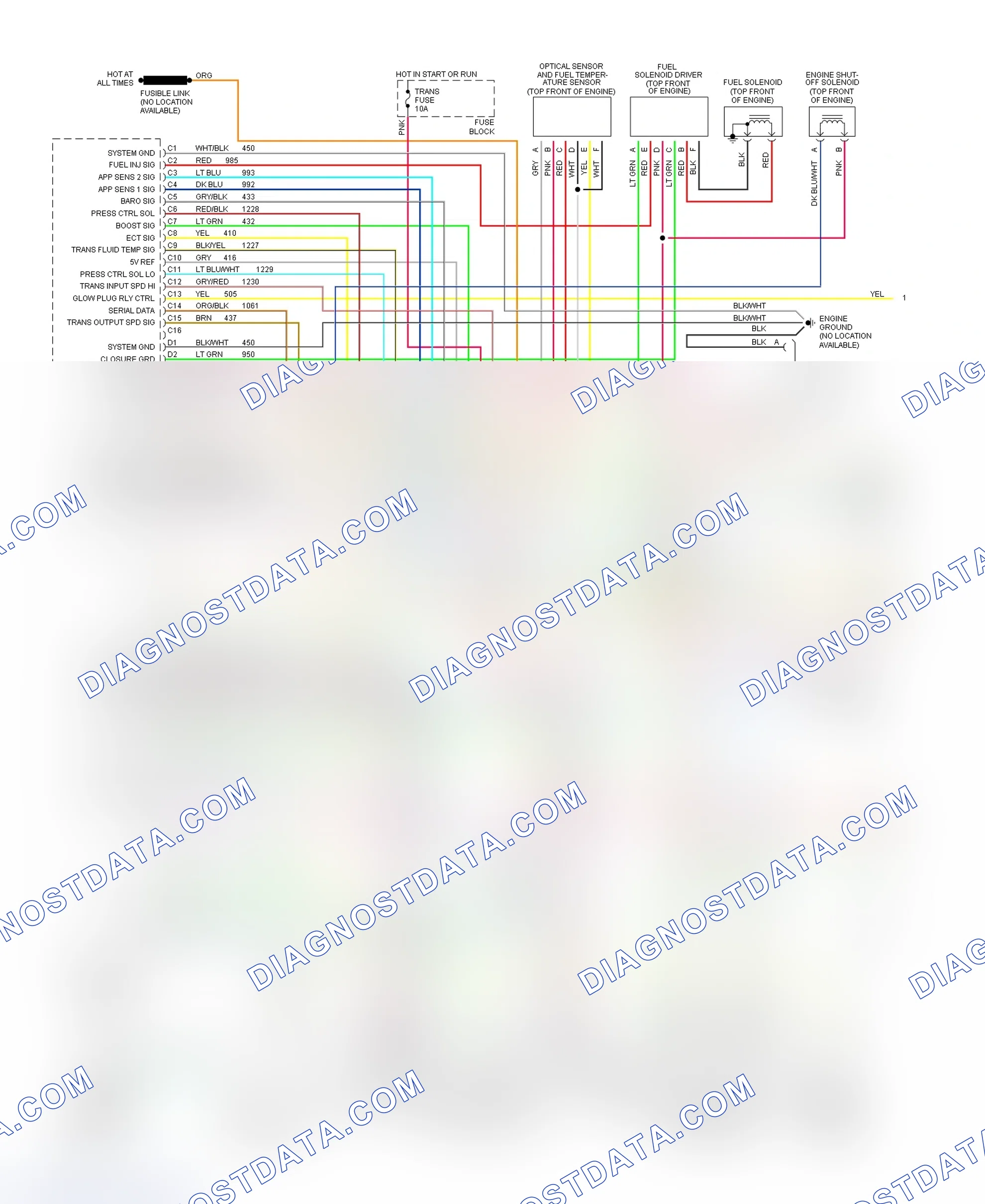 Scheme 273: Wiring Diagram ("P" Series - Commercial - (VIN F) With 4L80-E - 1 Of 2)