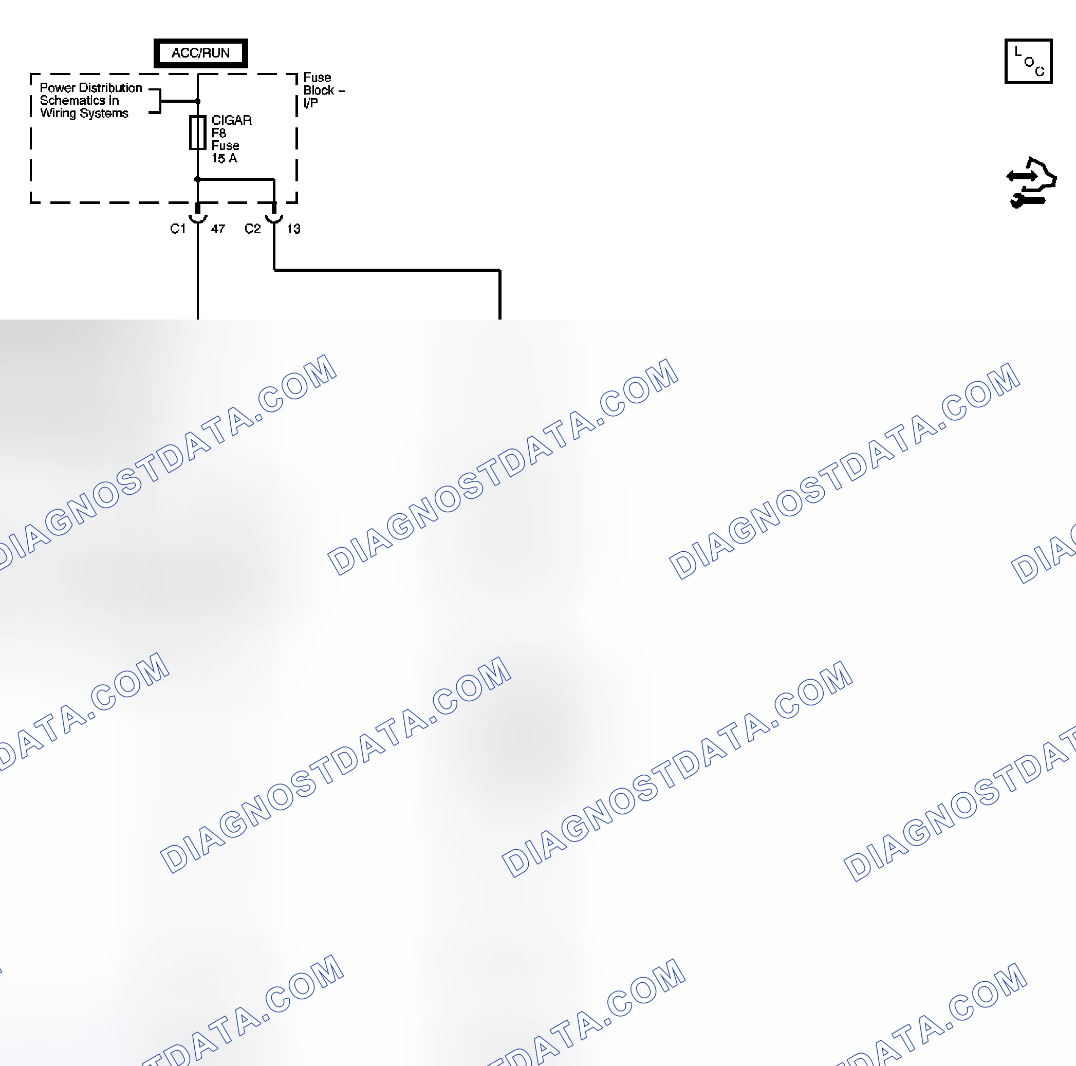 Scheme 1: Cigar Lighter/Power Outlet Schematics (Notchback)