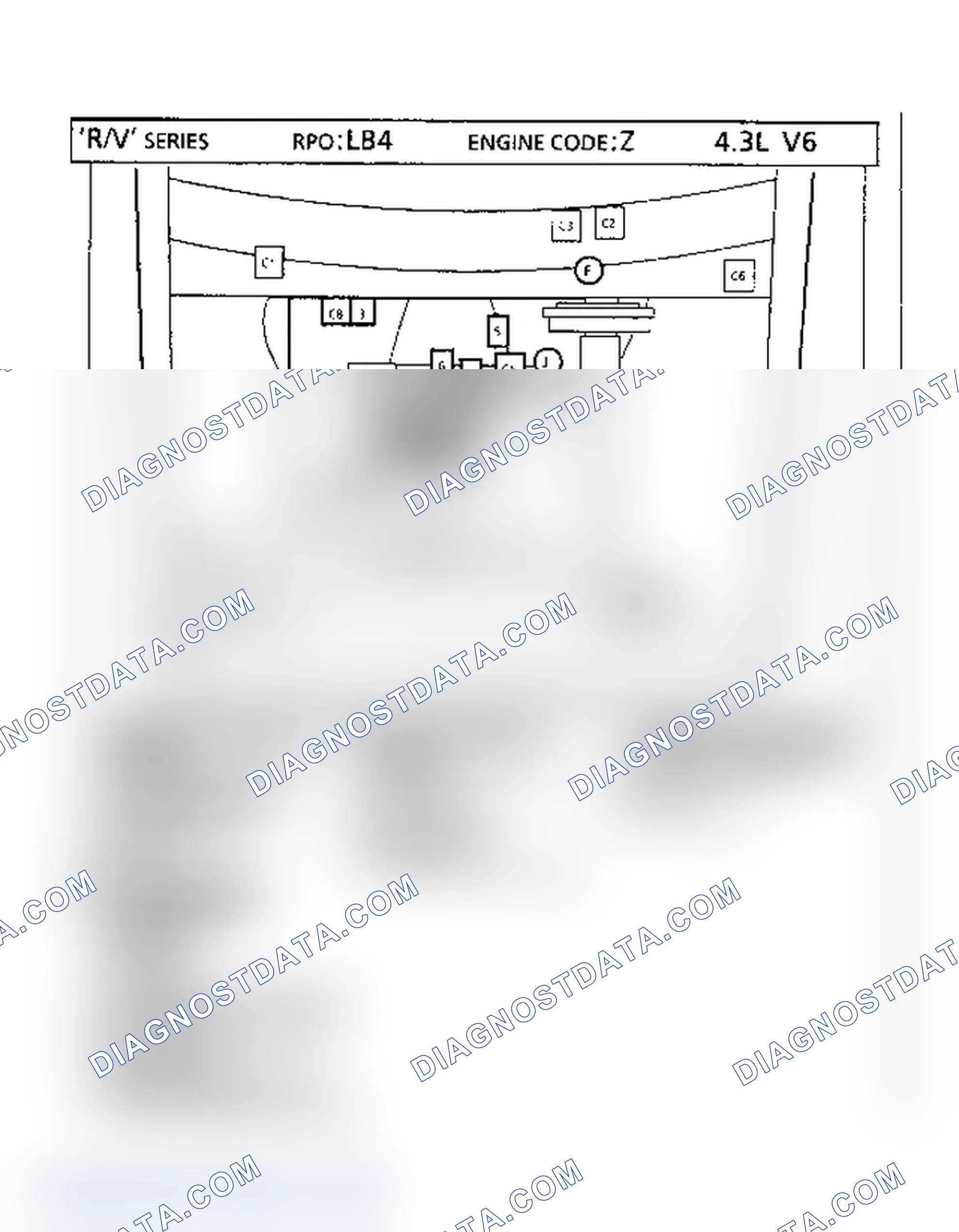 Scheme 104: 4.3L VIN "Z" - "R/V" Series Truck Component Locations