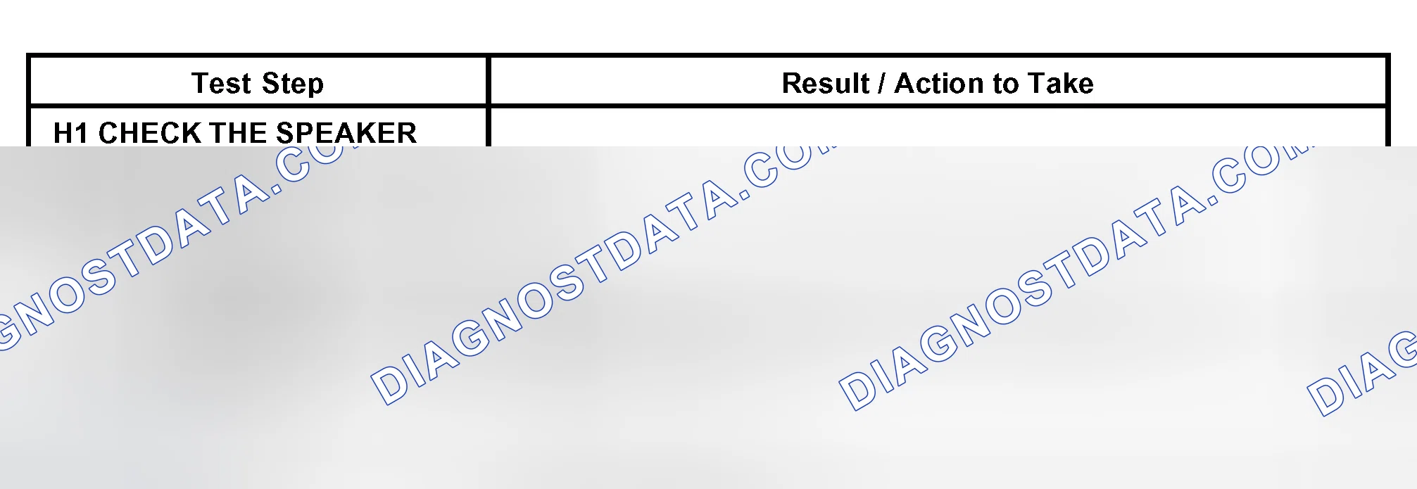 Scheme 11: PINPOINT TEST H: NO SOUND FROM ALL OF THE SPEAKERS