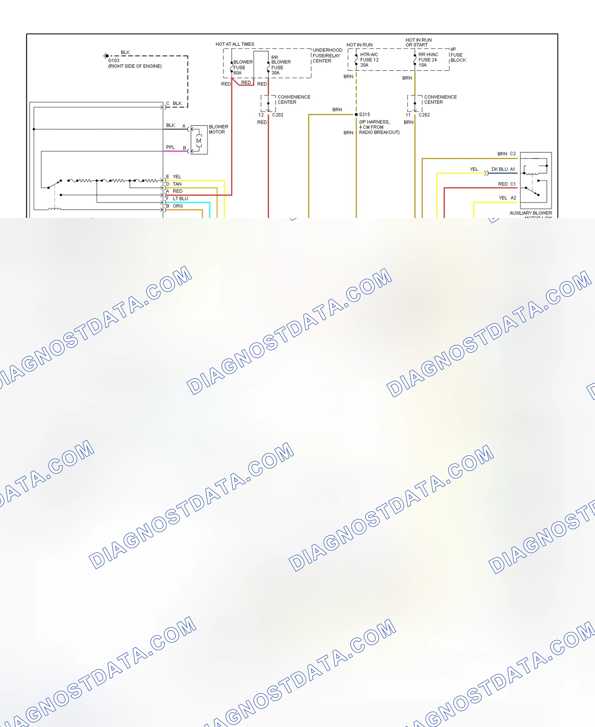Fig. 24: Heater System Wiring Diagram ("G" Vans, Express & Savana)