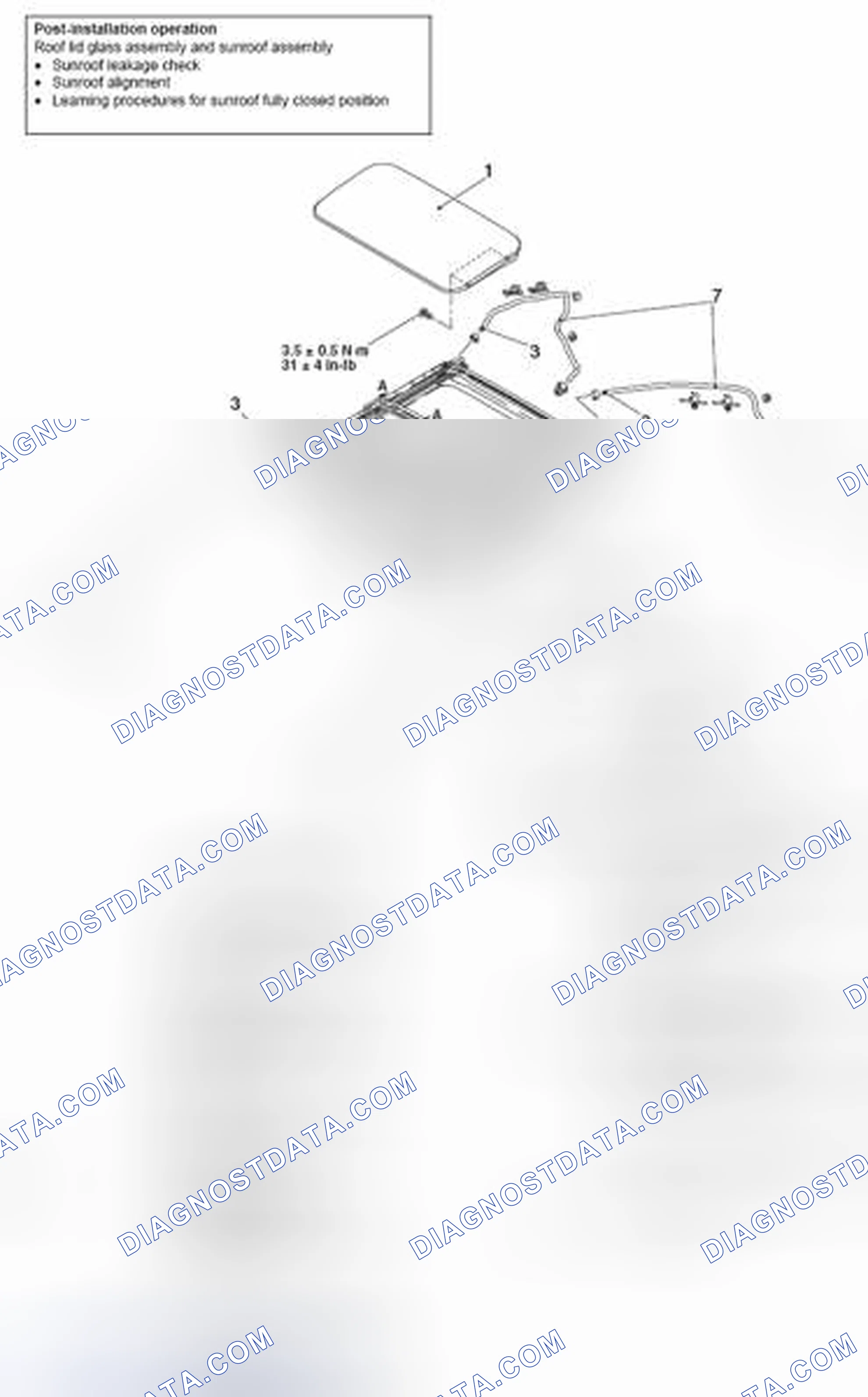 Scheme 159: SUNROOF ASSEMBLY REMOVAL AND INSTALLATION