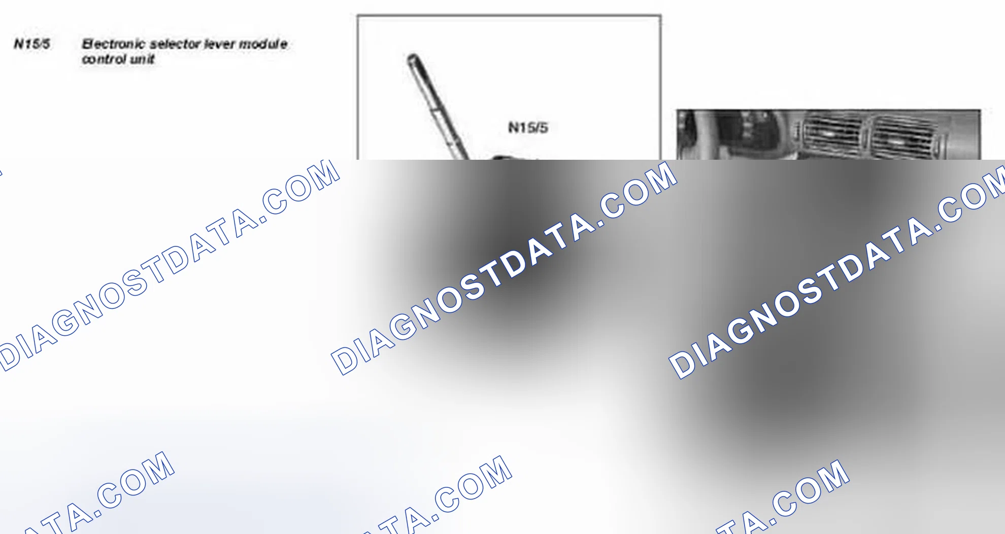 Scheme 63: Identifying Electronic Selector Lever Module Control Unit (Transmission 722.6) - Illustrated On Model 203.0