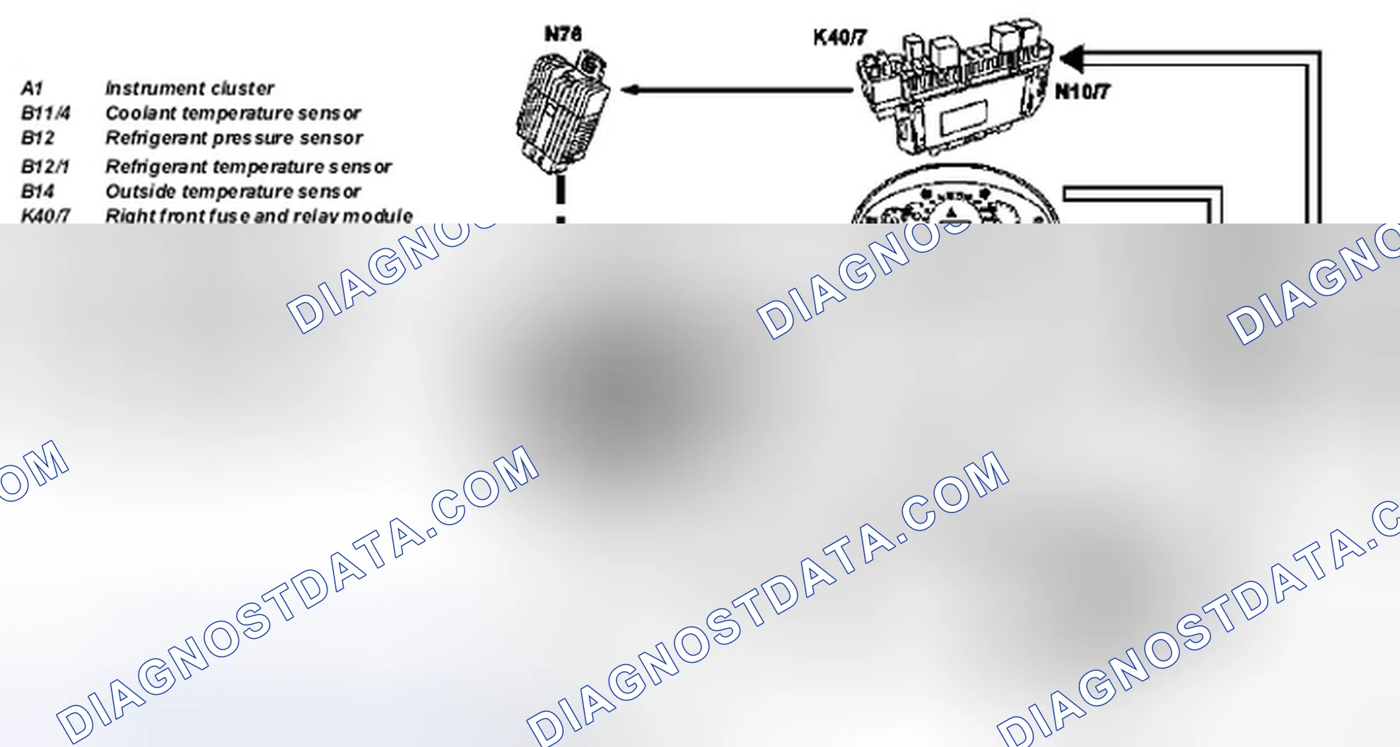 Fig. 60: Identifying Engine/AC Electric Fan Control Module Interlinkage Components