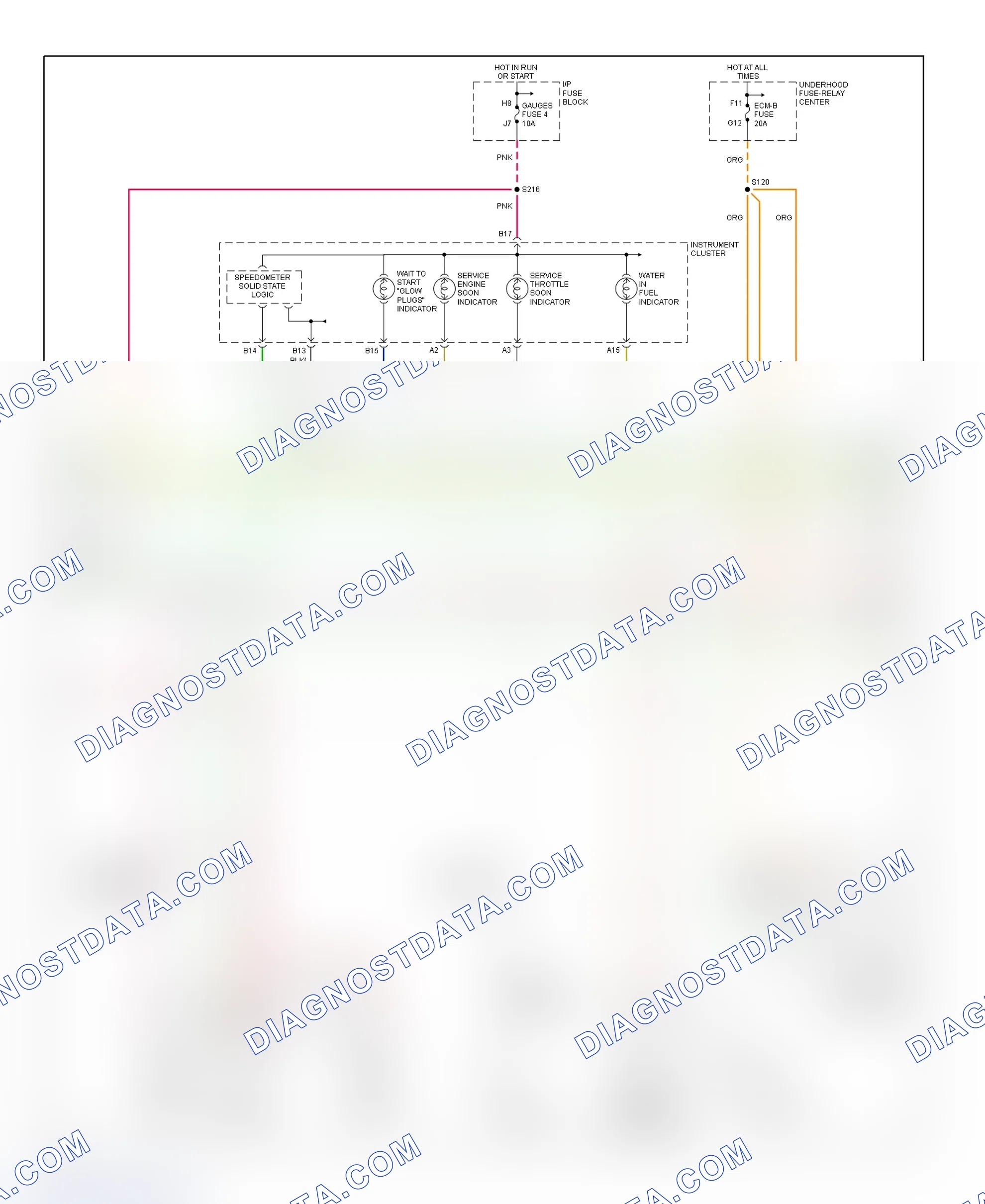 Scheme 58: PCM Wiring Diagram (Express & Savana - 6.5L - 3 Of 4)