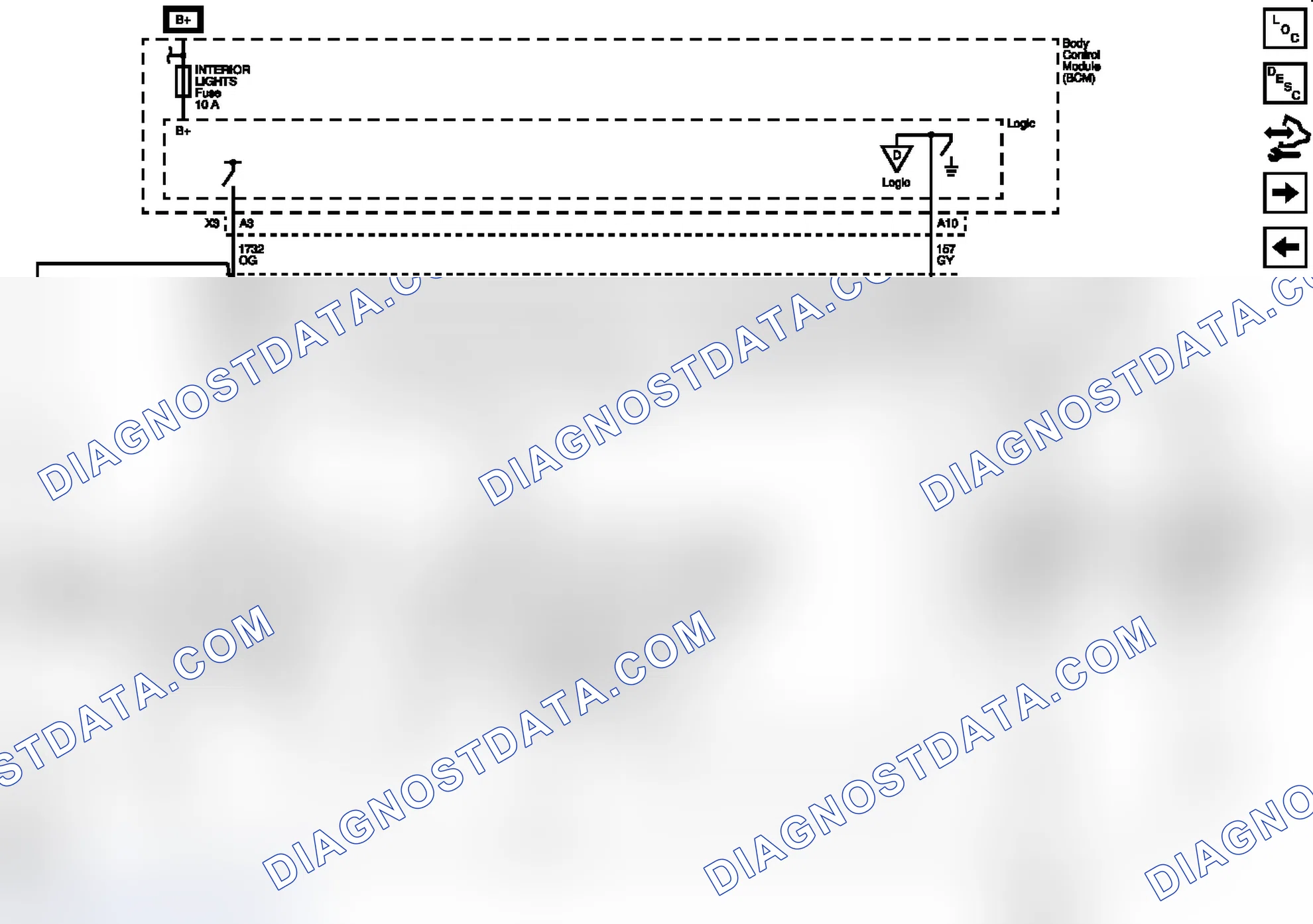 Scheme 9: Roof and Rear Compartment Lamps Wiring Schematics