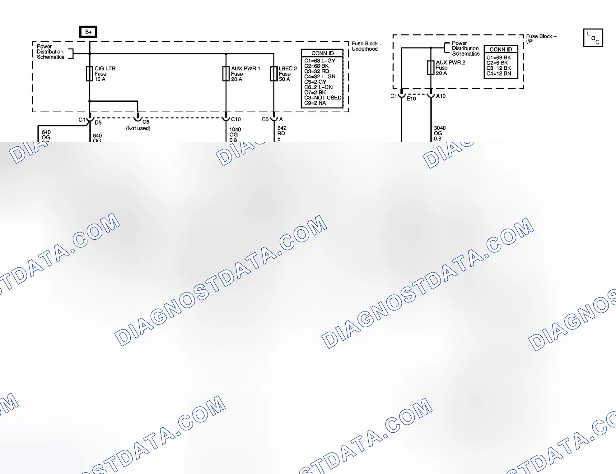 Scheme 99: Cigar Lighter/Auxiliary Outlets Schematics