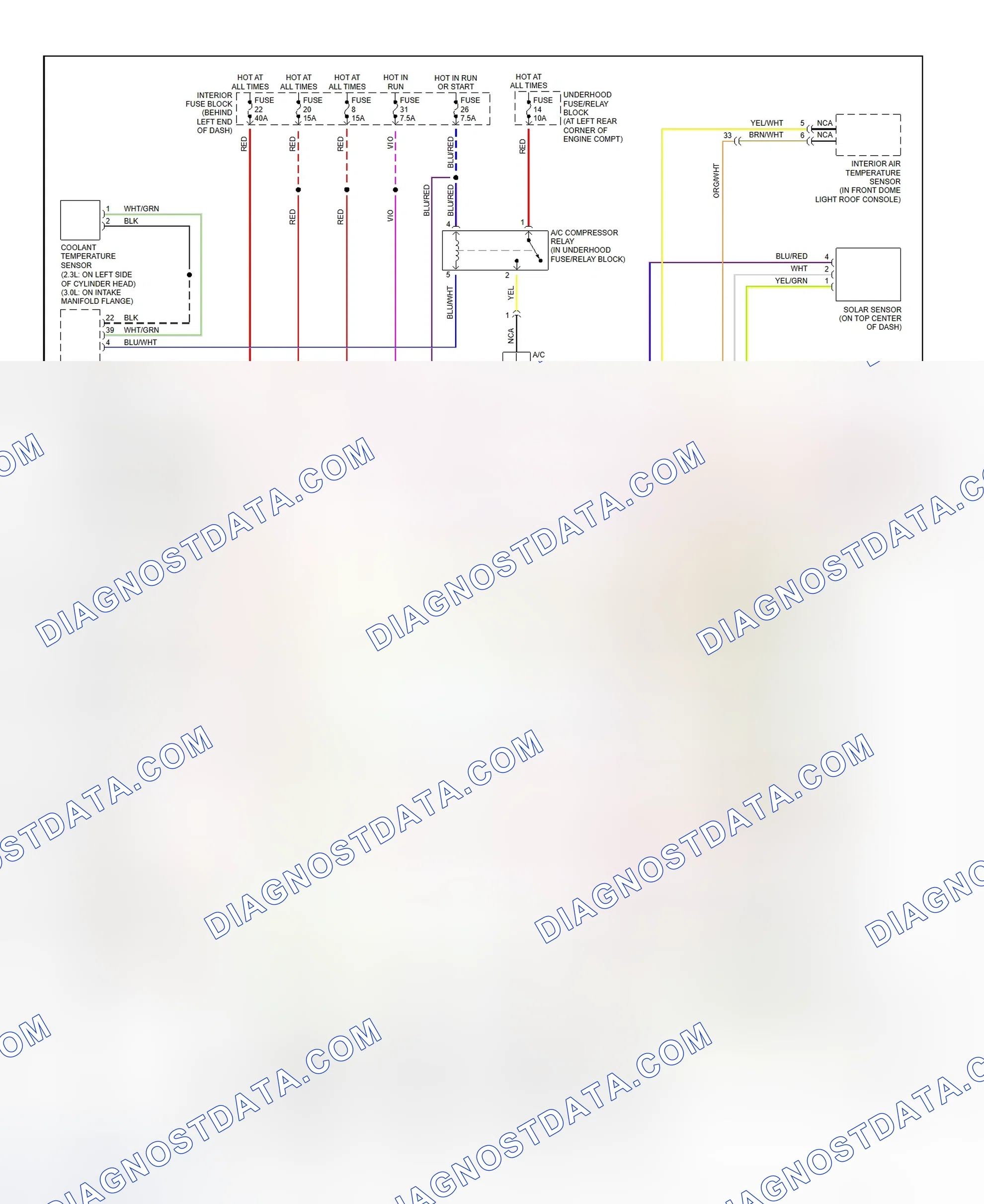 Fig. 16: Automatic A/C-Heater System Wiring Diagram (9-5 - 1 Of 2)