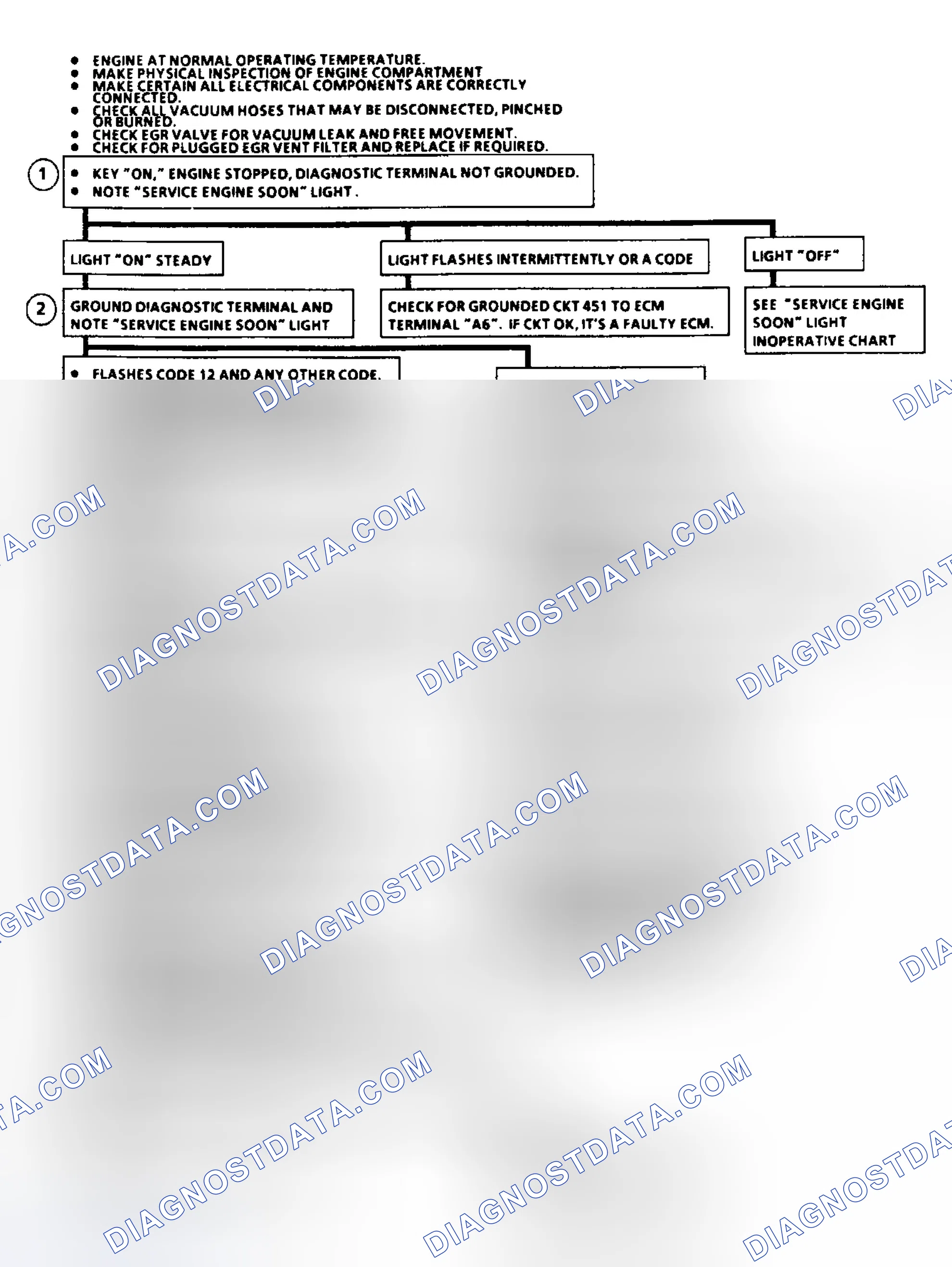 Scheme 30: Diagnostic Circuit Check Flow Chart