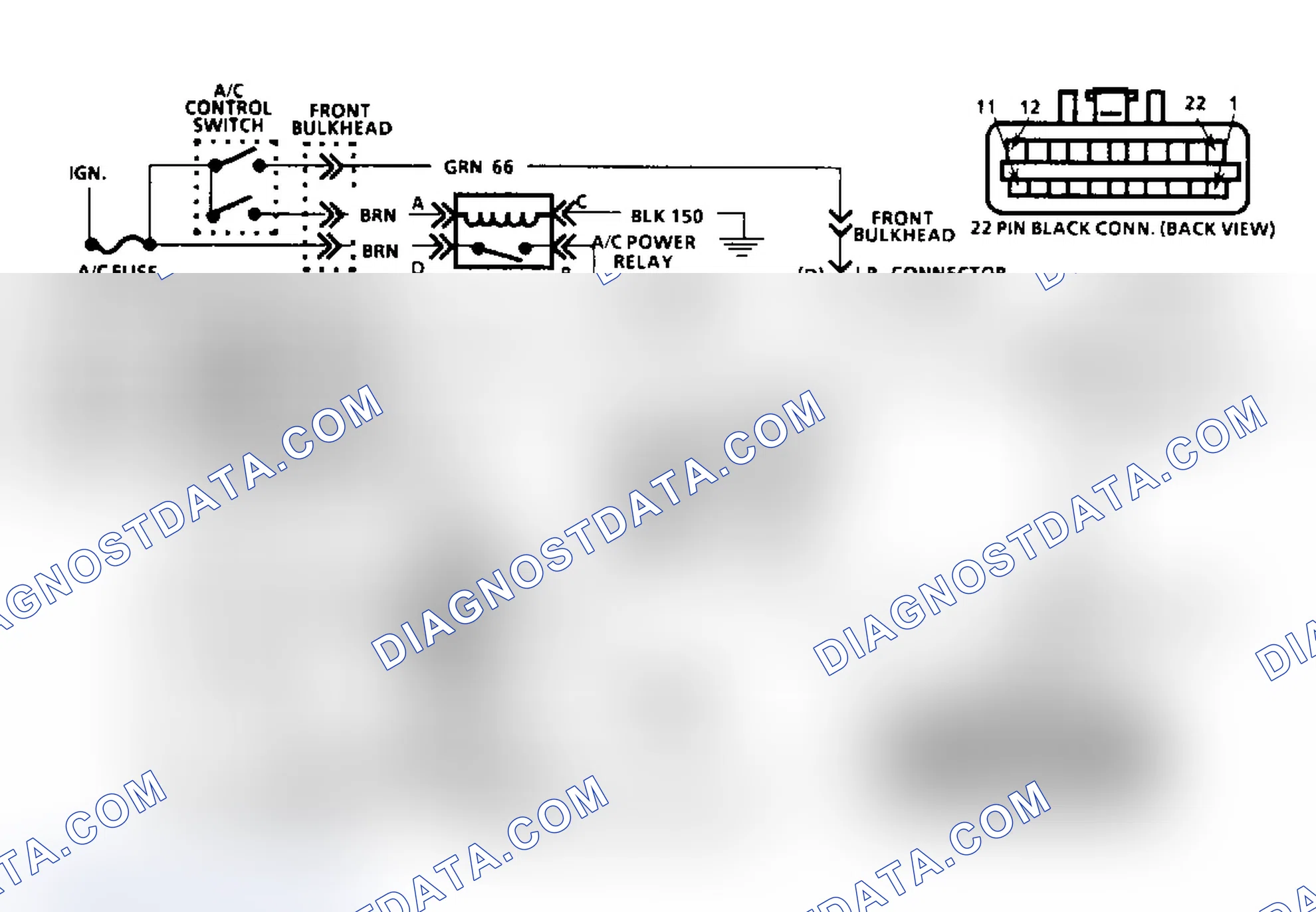 Scheme 292: Chart C10 Schematic: A/C Clutch Control (2.5L P Body)