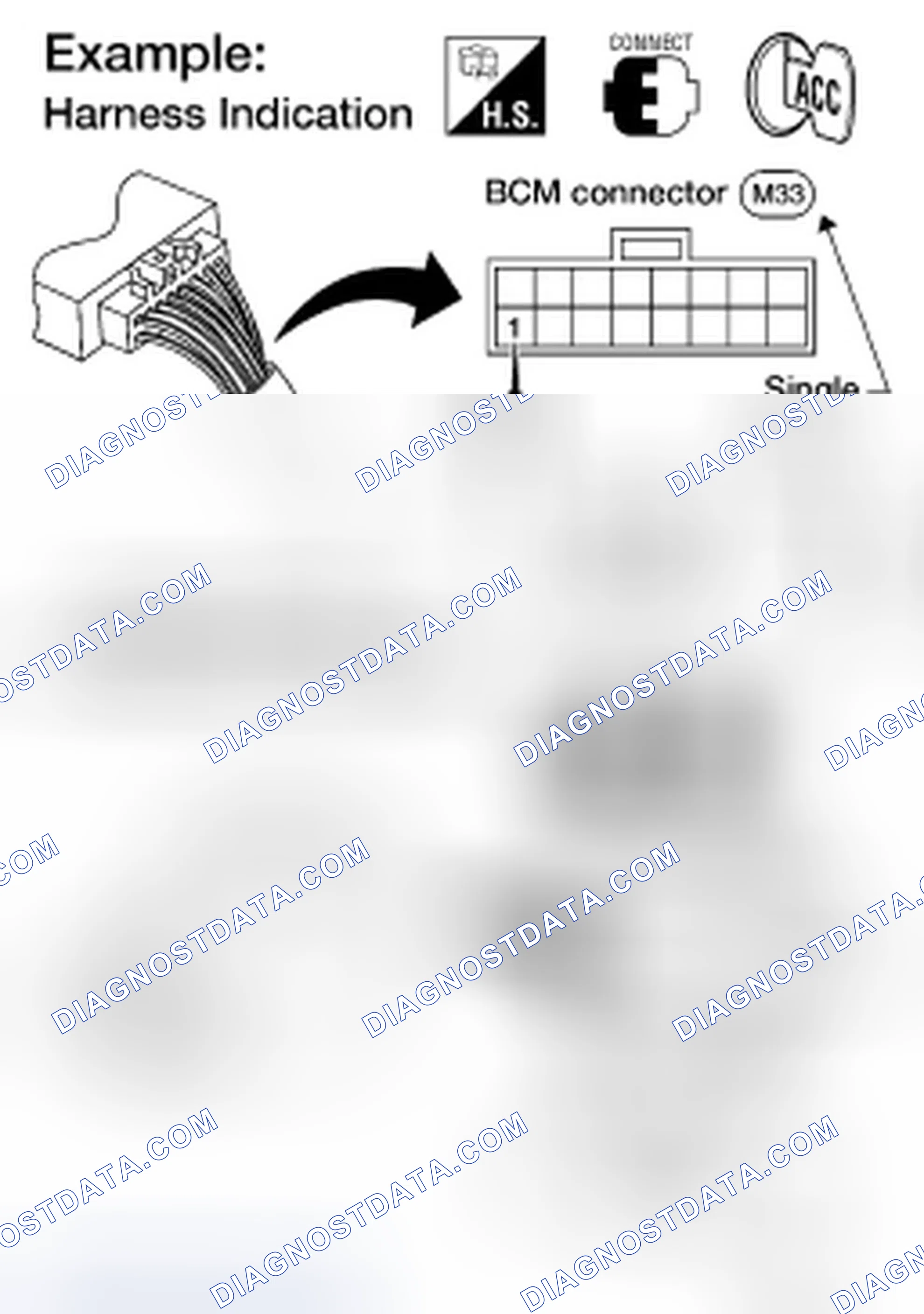Scheme 19: Type 1: Harness Wire Color And Connector Number Are Shown In Illustration