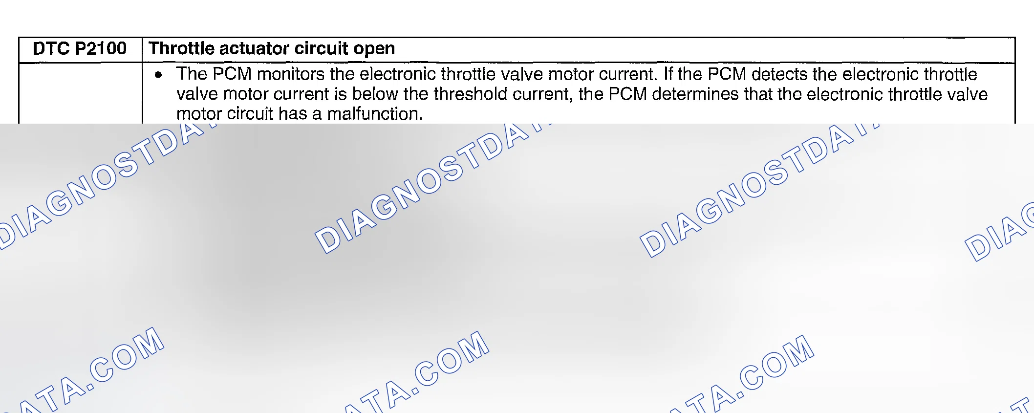 Scheme 295: DTC P2100: THROTTLE ACTUATOR CIRCUIT OPEN