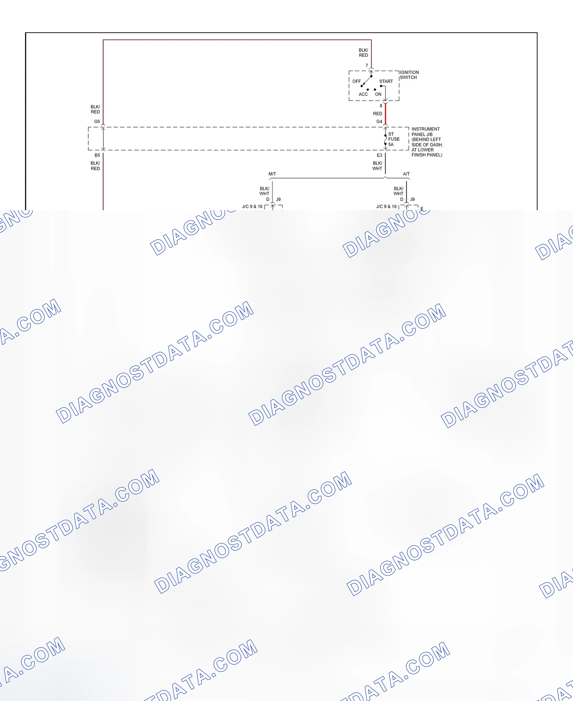 Fig. 26: Starting System Wiring Diagram (Corolla)