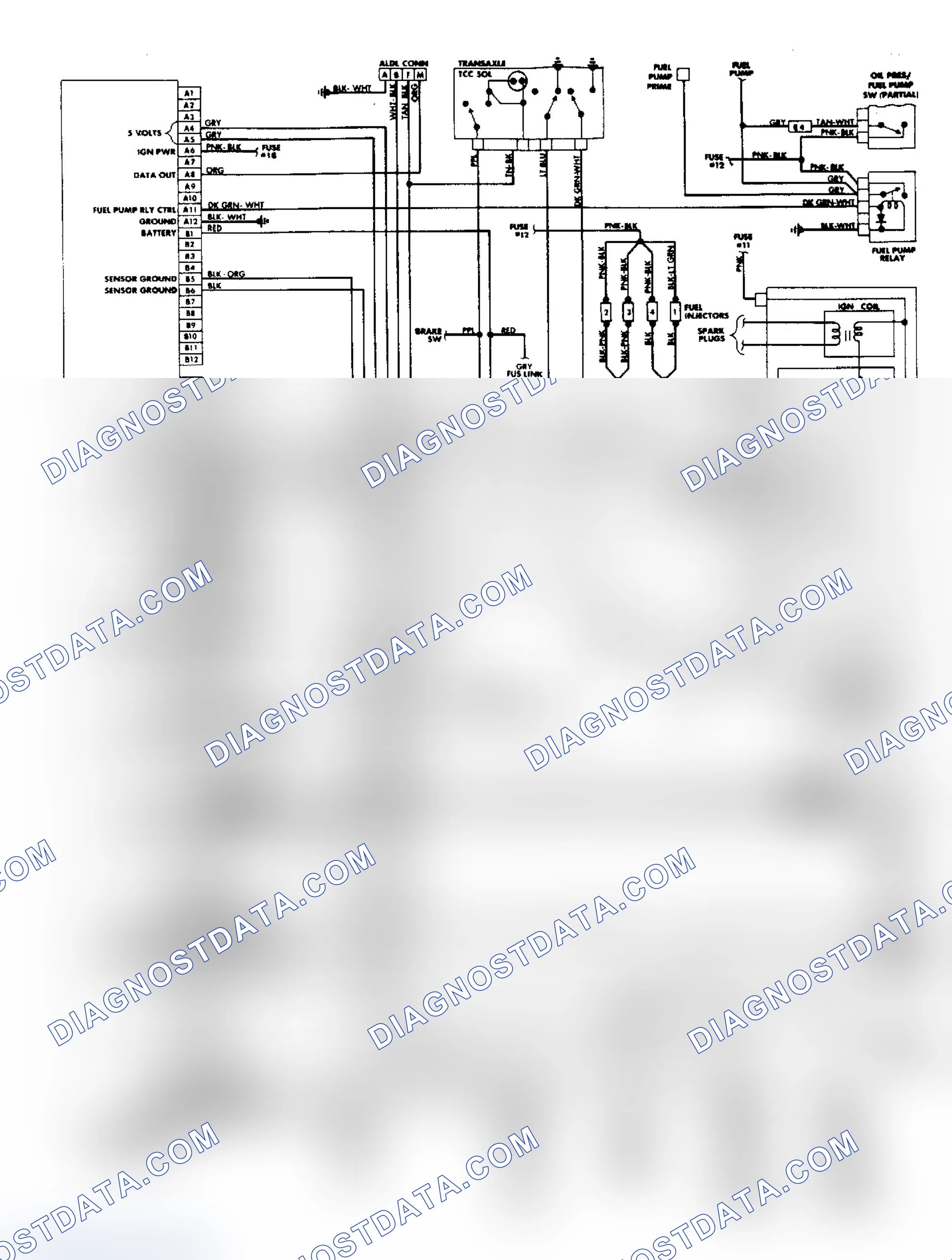 Scheme 14: 1988 Calais & Grand Am 2.3L Fuel Injection Wiring Diagram