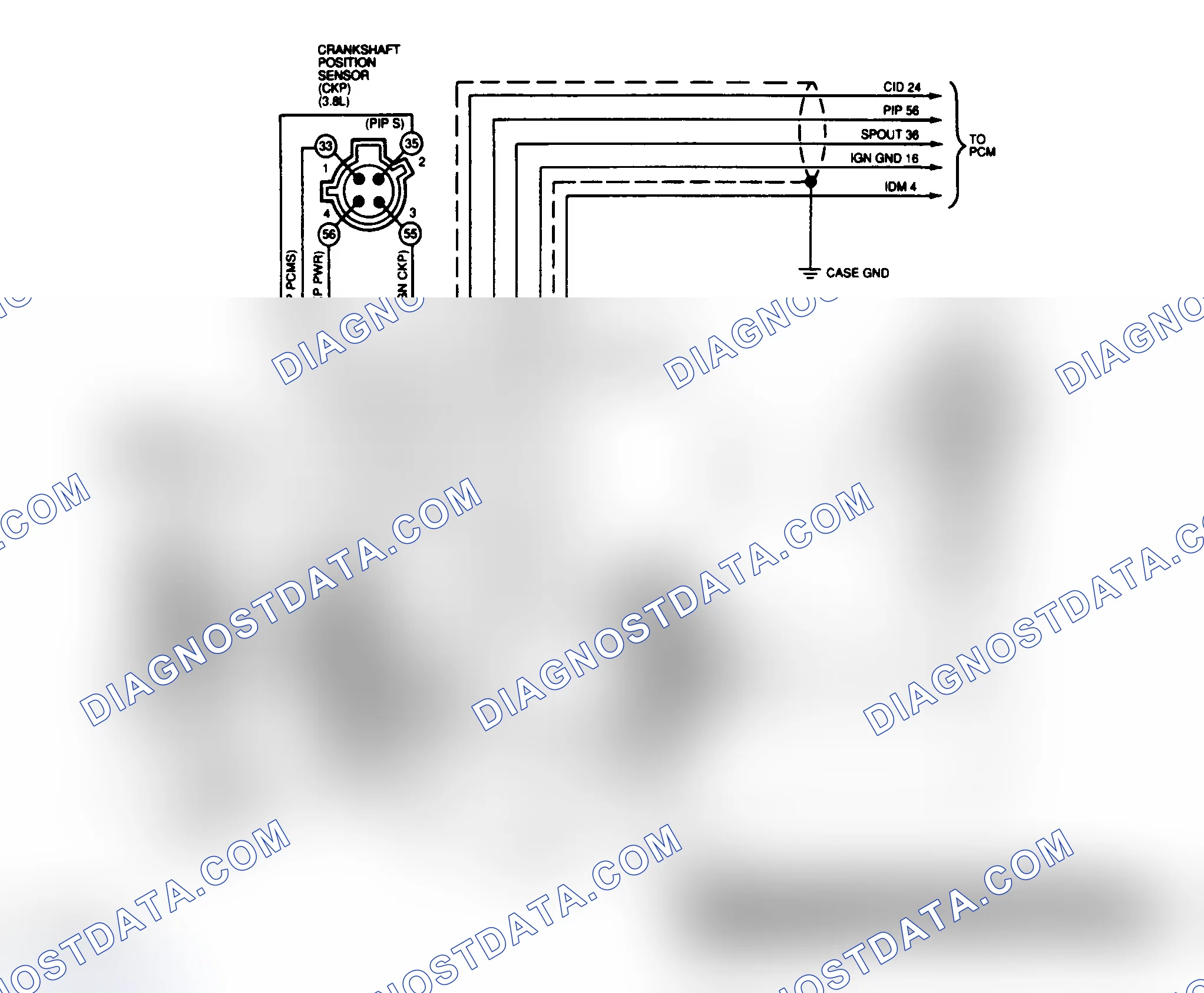 Scheme 186: EI System Connector Terminal (3.8L SC)