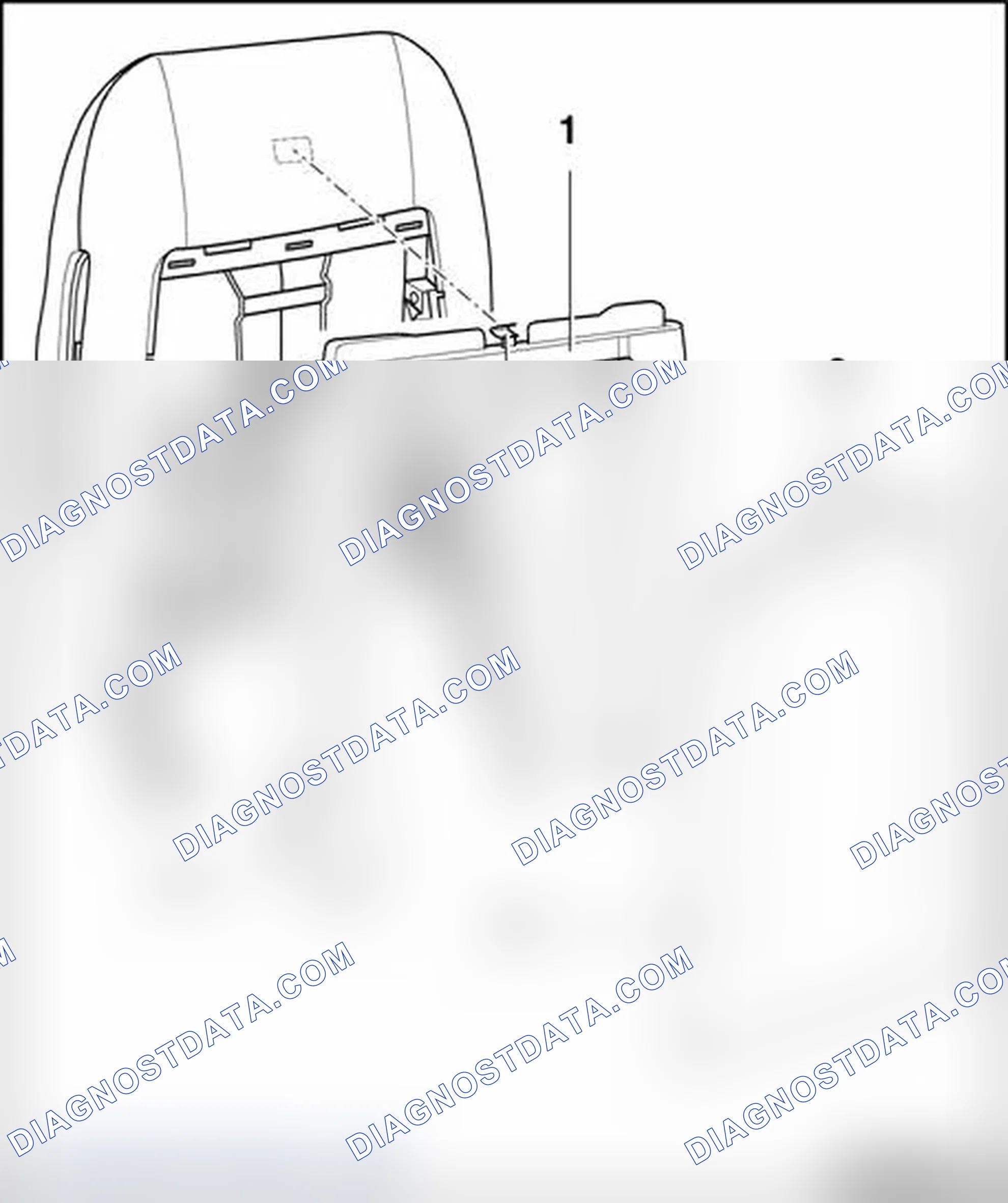 Scheme 276: Backrest cover panel, assembly overview