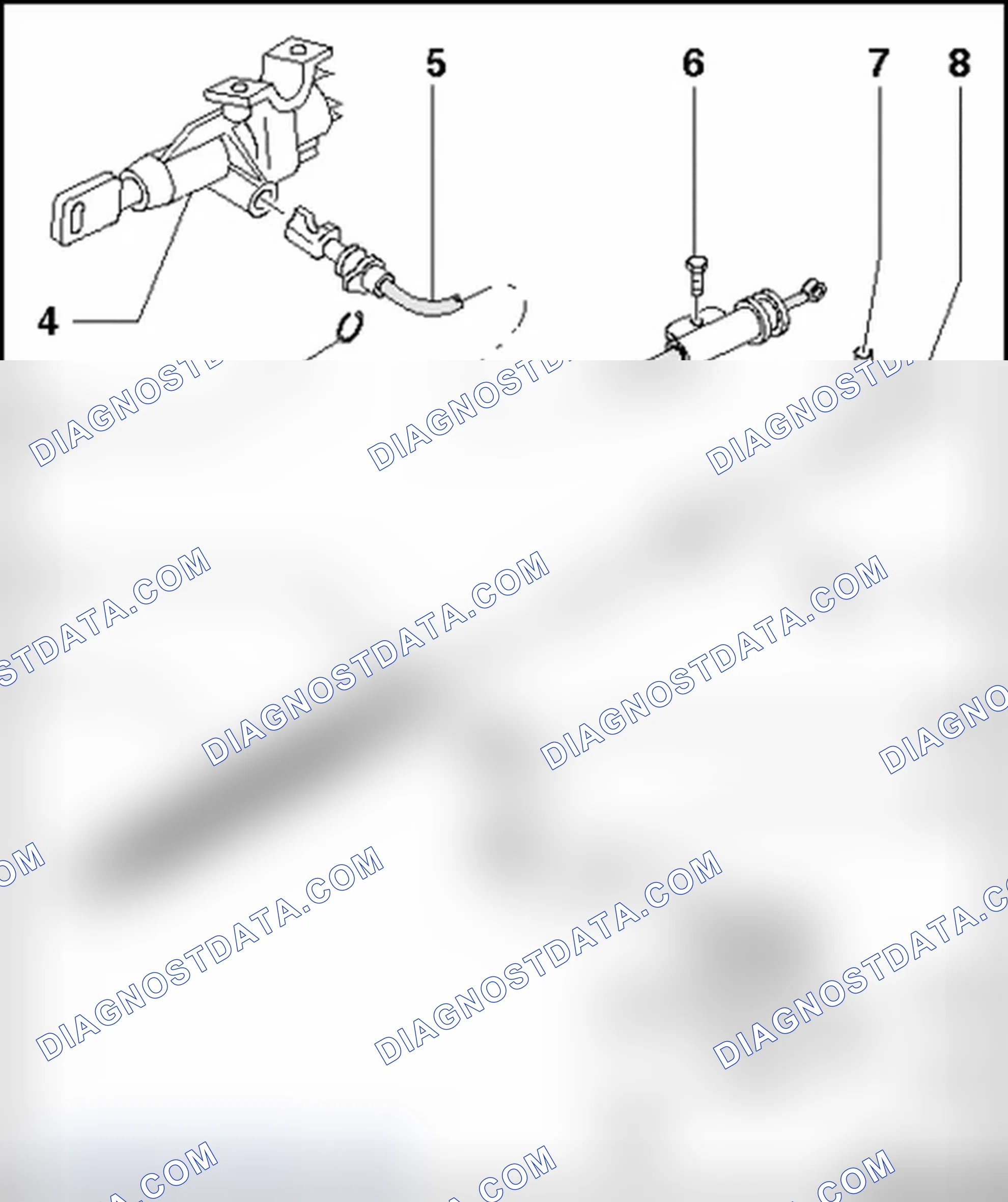 Scheme 1299: Selector lever cable and locking cable (from VIN 8E_6A156500), assembly overview
