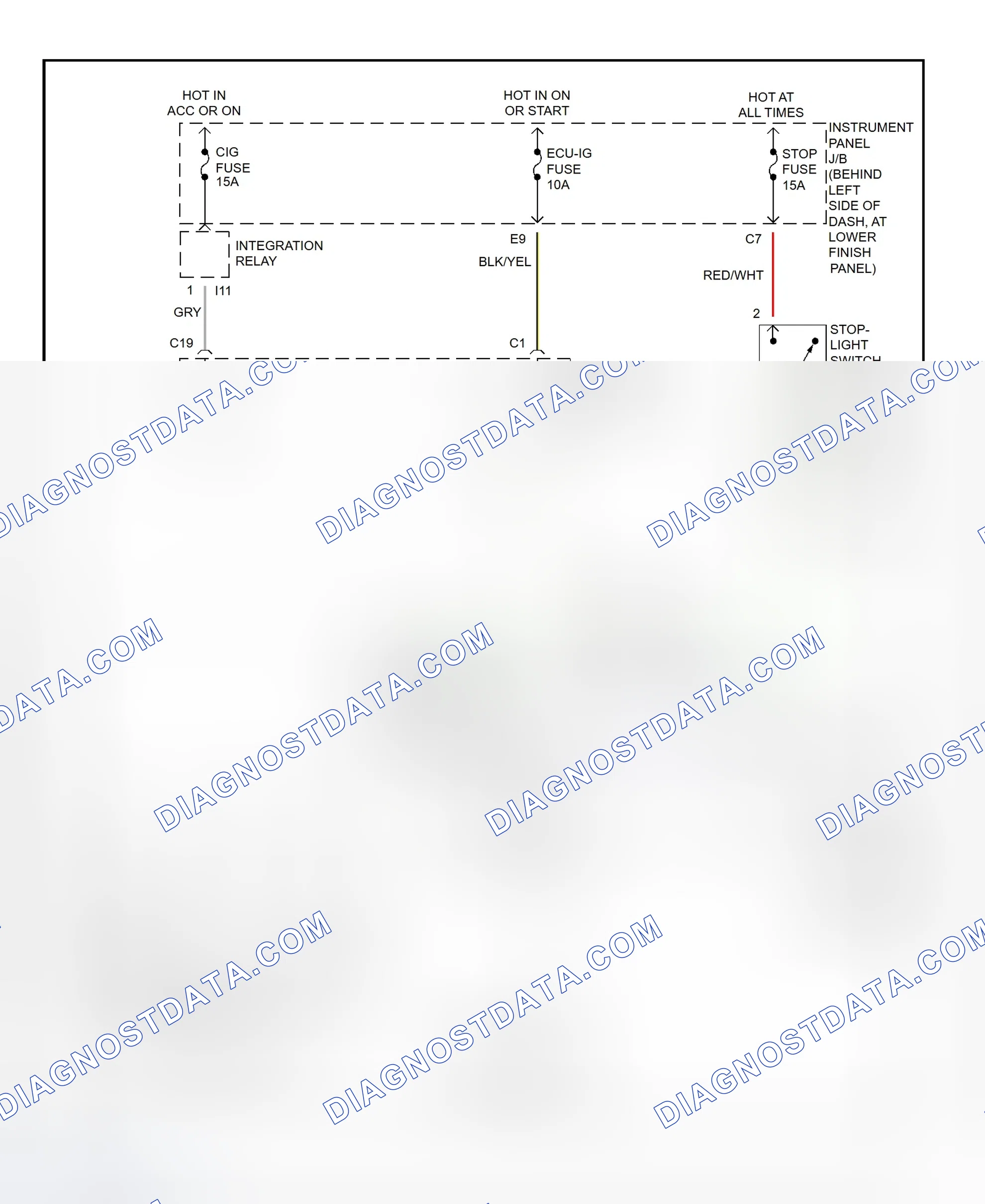 Scheme 346: Shift Interlock System Wiring Diagram (2001 - Toyota Corolla)
