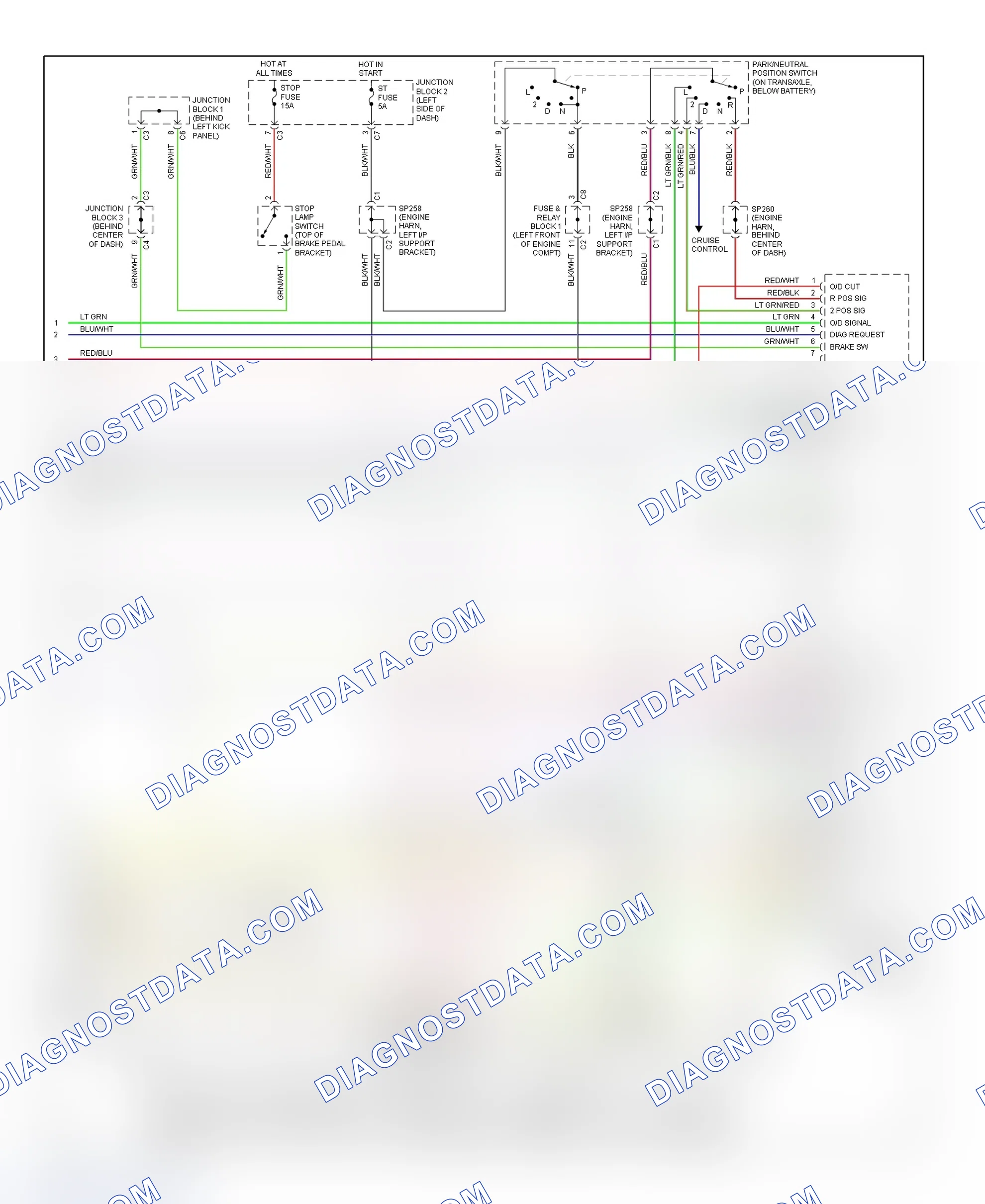Scheme 192: PCM Wiring Diagram (Prizm - 1.8L With 4-Speed A/T - 3 Of 3)