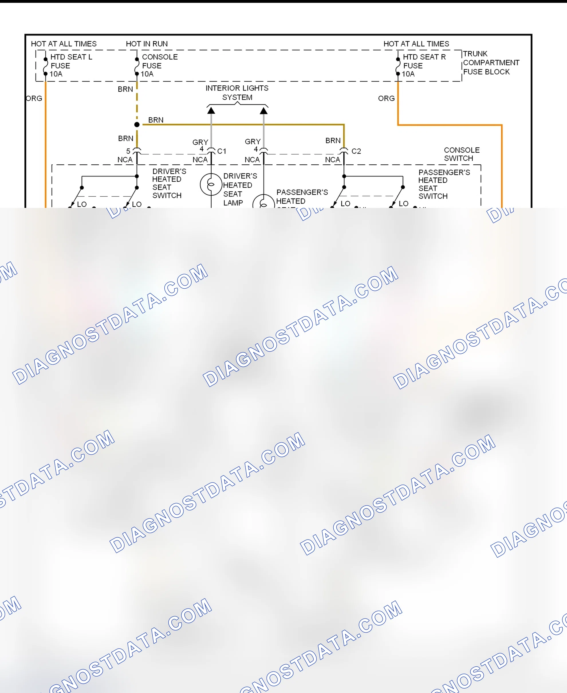 Scheme 8: Power Heated Seats Wiring Diagram (Seville)