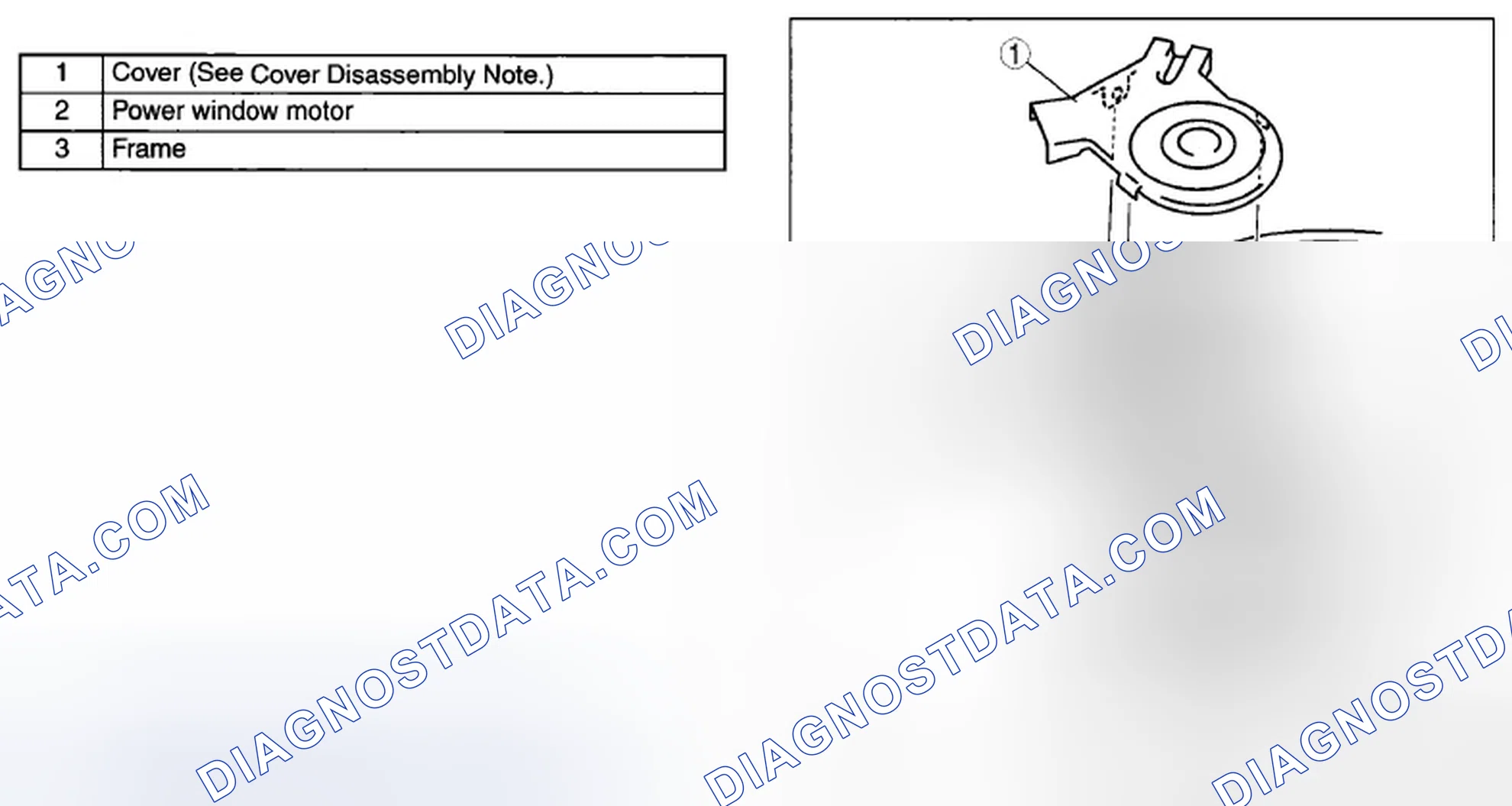 Scheme 17: POWER WINDOW REGULATOR DISASSEMBLY/ASSEMBLY