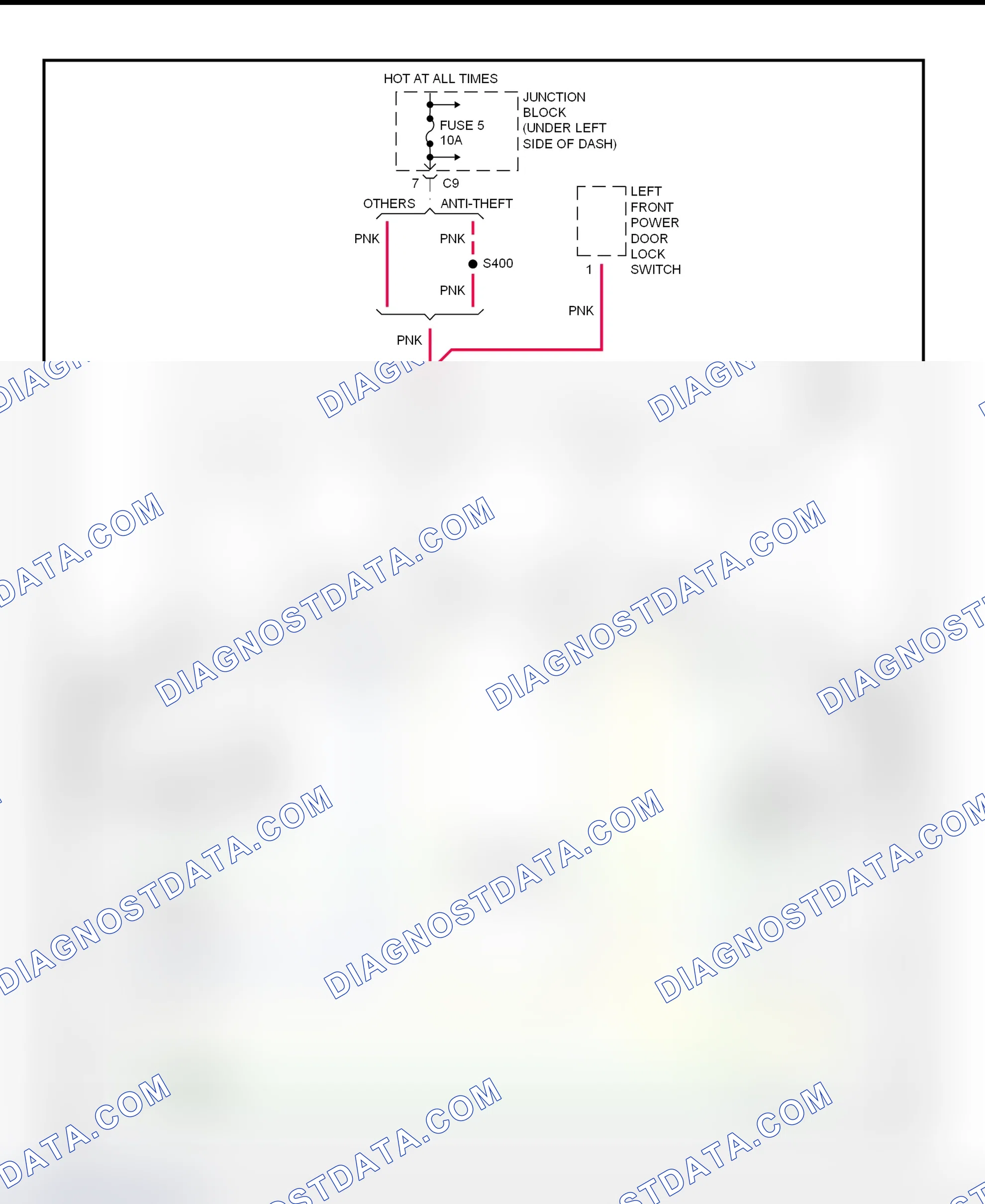 Scheme 3: Power Mirror System Wiring Diagram