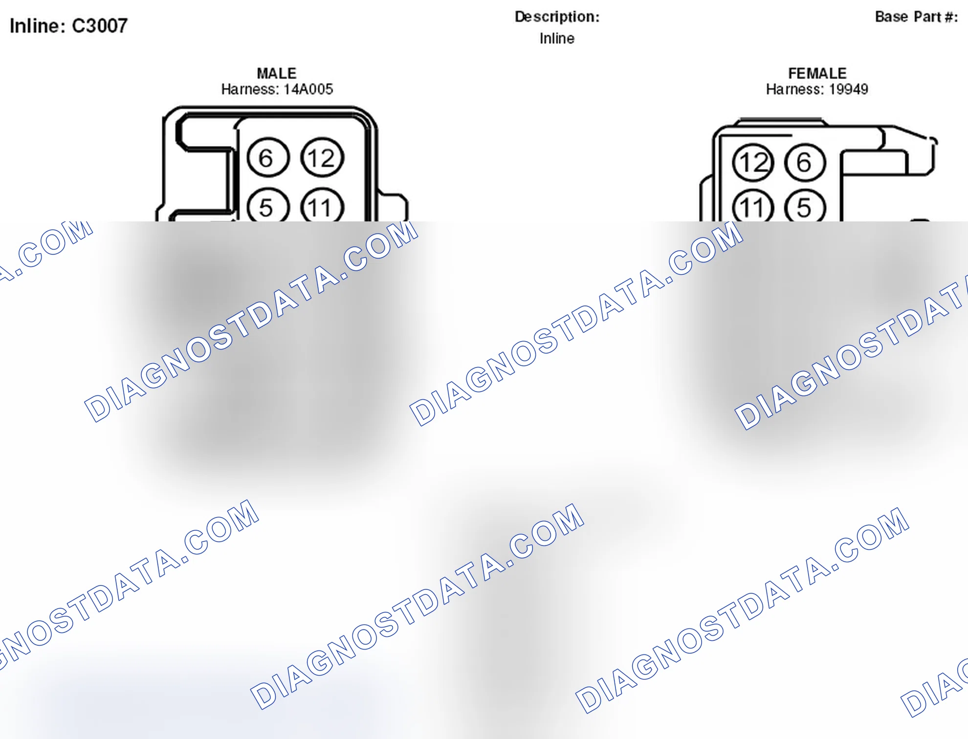Scheme 251: Inline Connector End View (C3007)